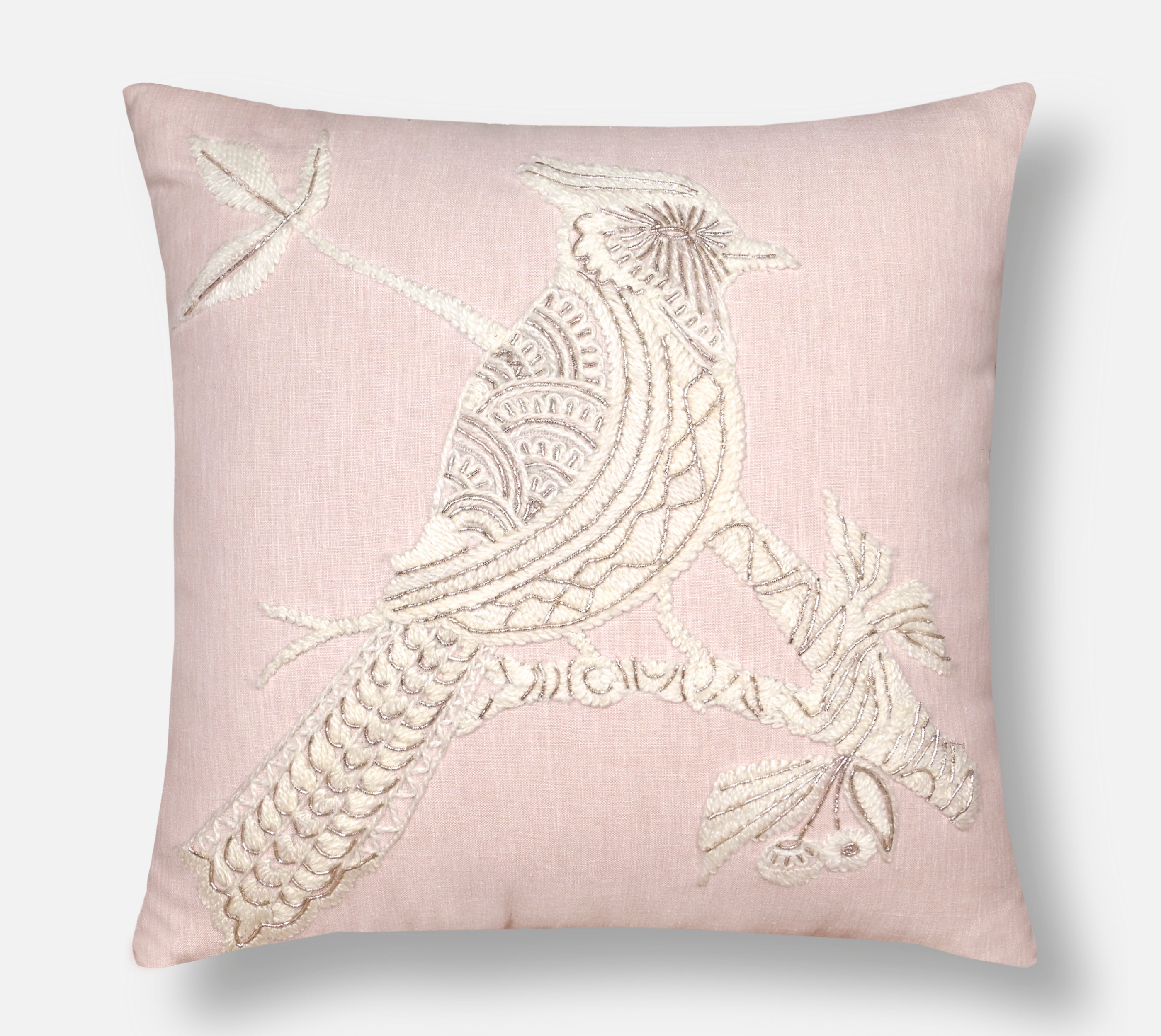 PALASH Pink Linen Cushion Cover