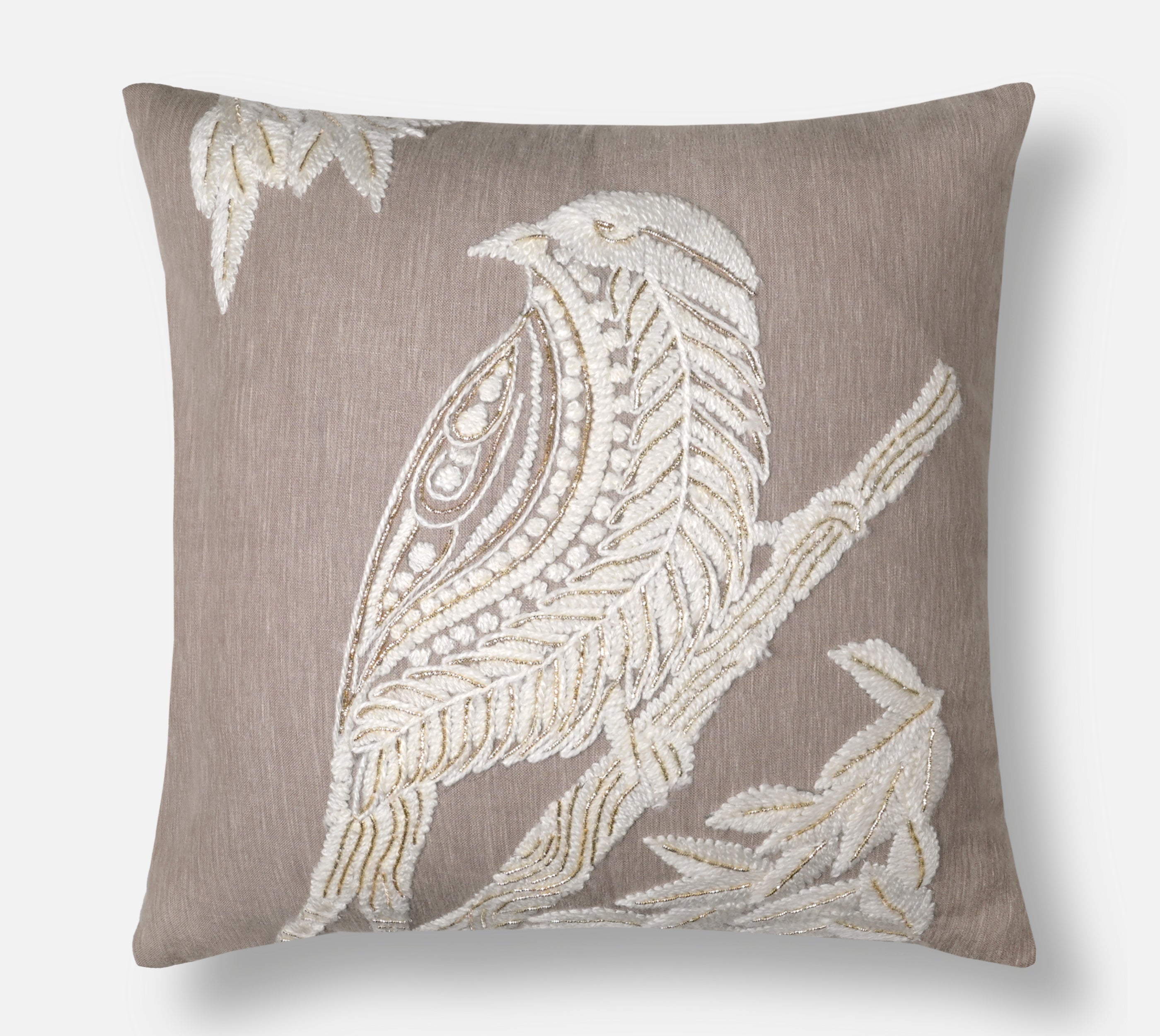 PALASH Taupe Linen Cushion Cover