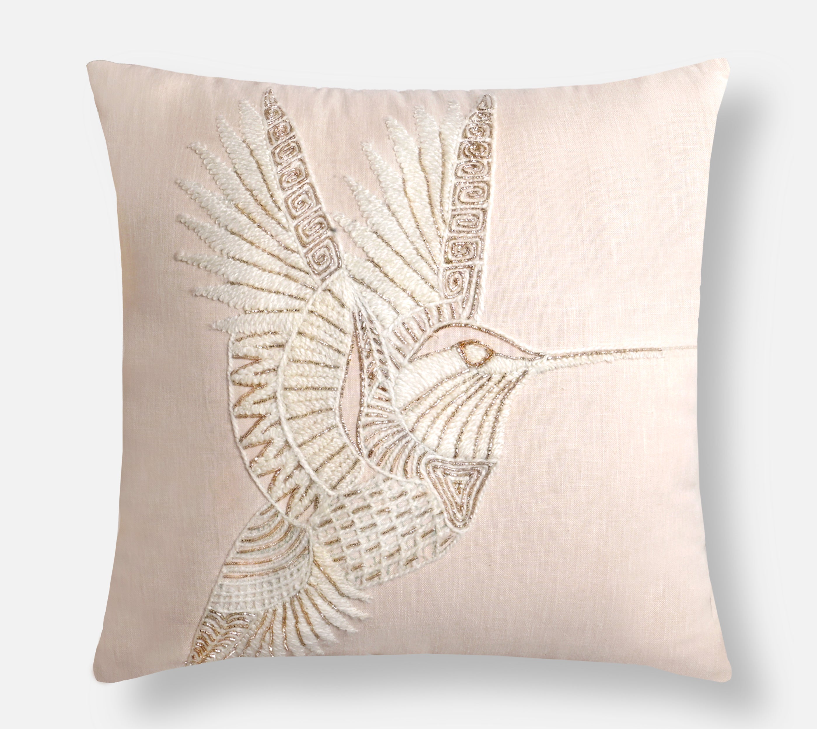 PALASH Peach Linen Cushion Cover