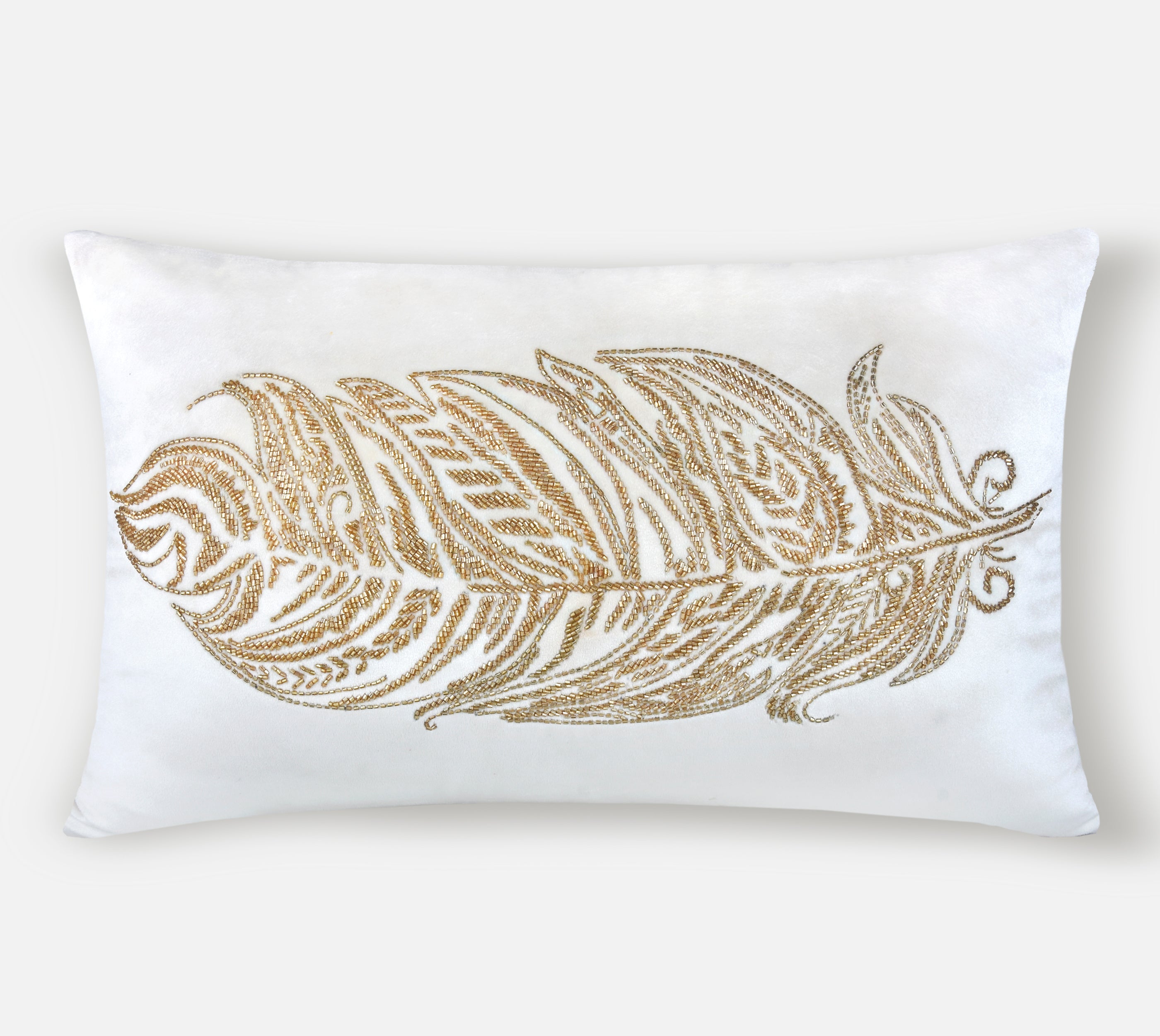 ORION Off white Velvet Cushion Cover