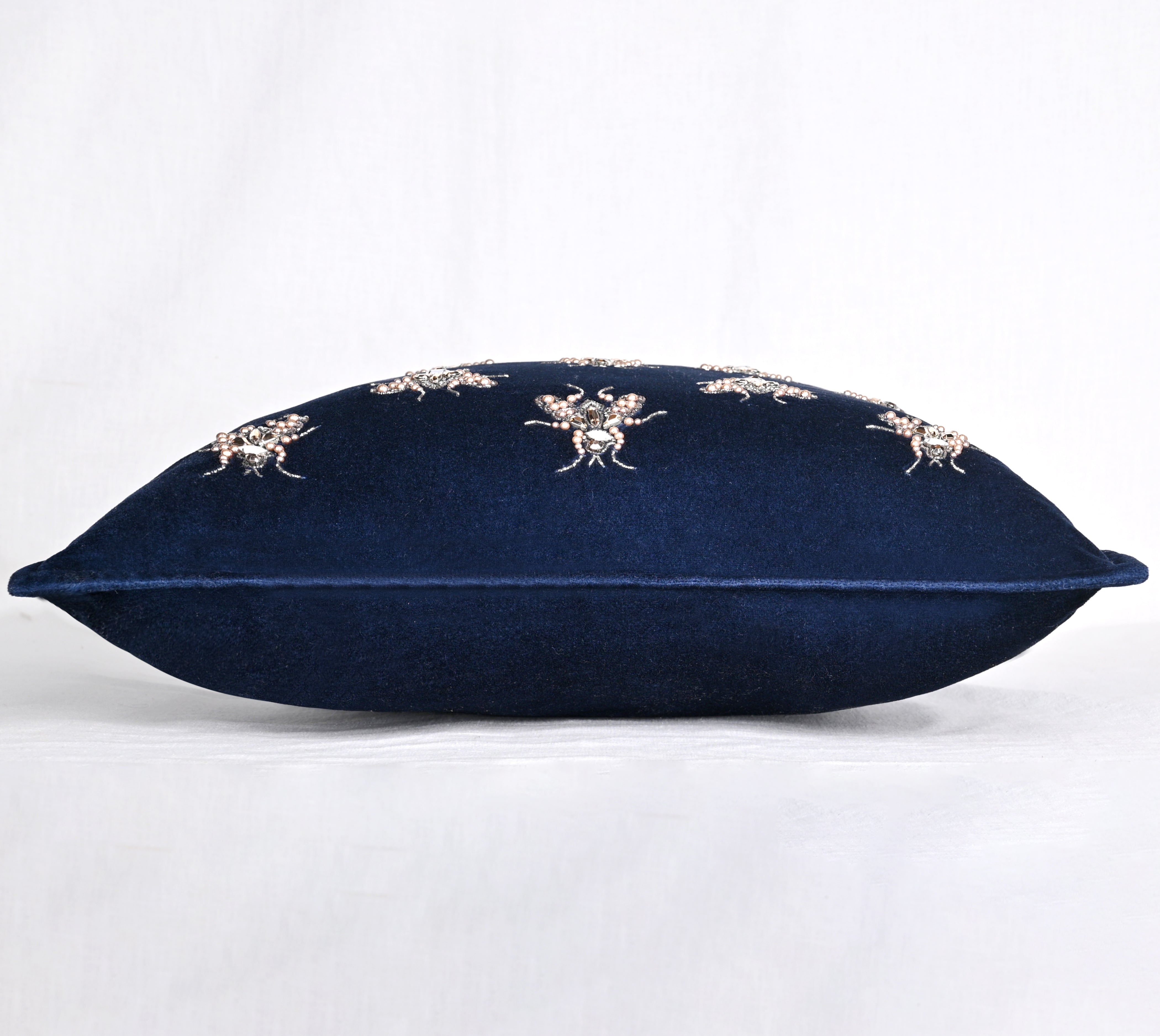 GRACE Navy Blue Velvet Cushion Cover