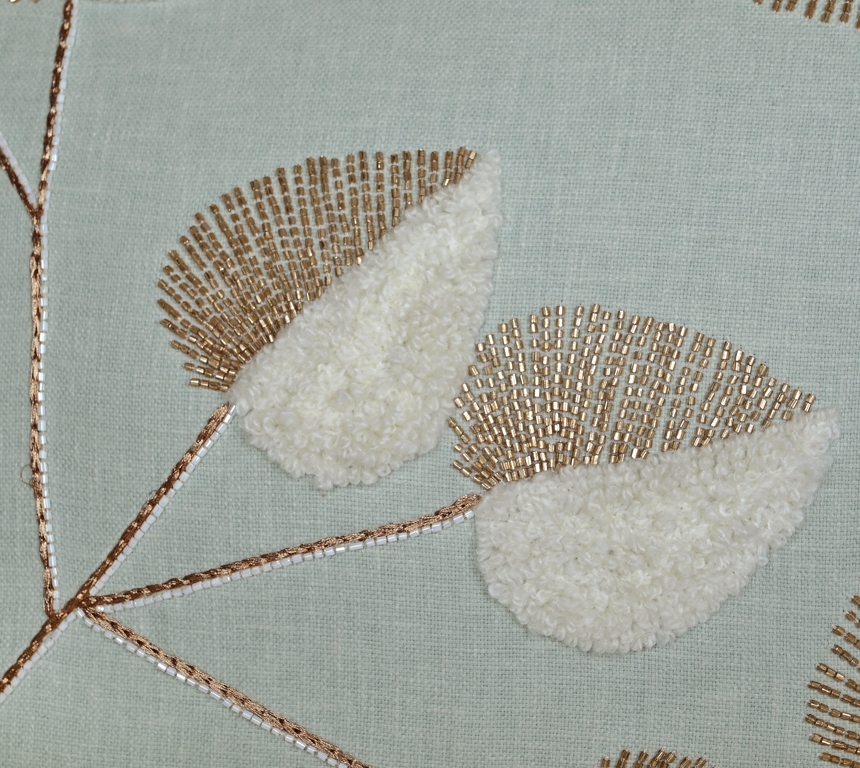 ISABELLA Mint Cotton Cushion Cover