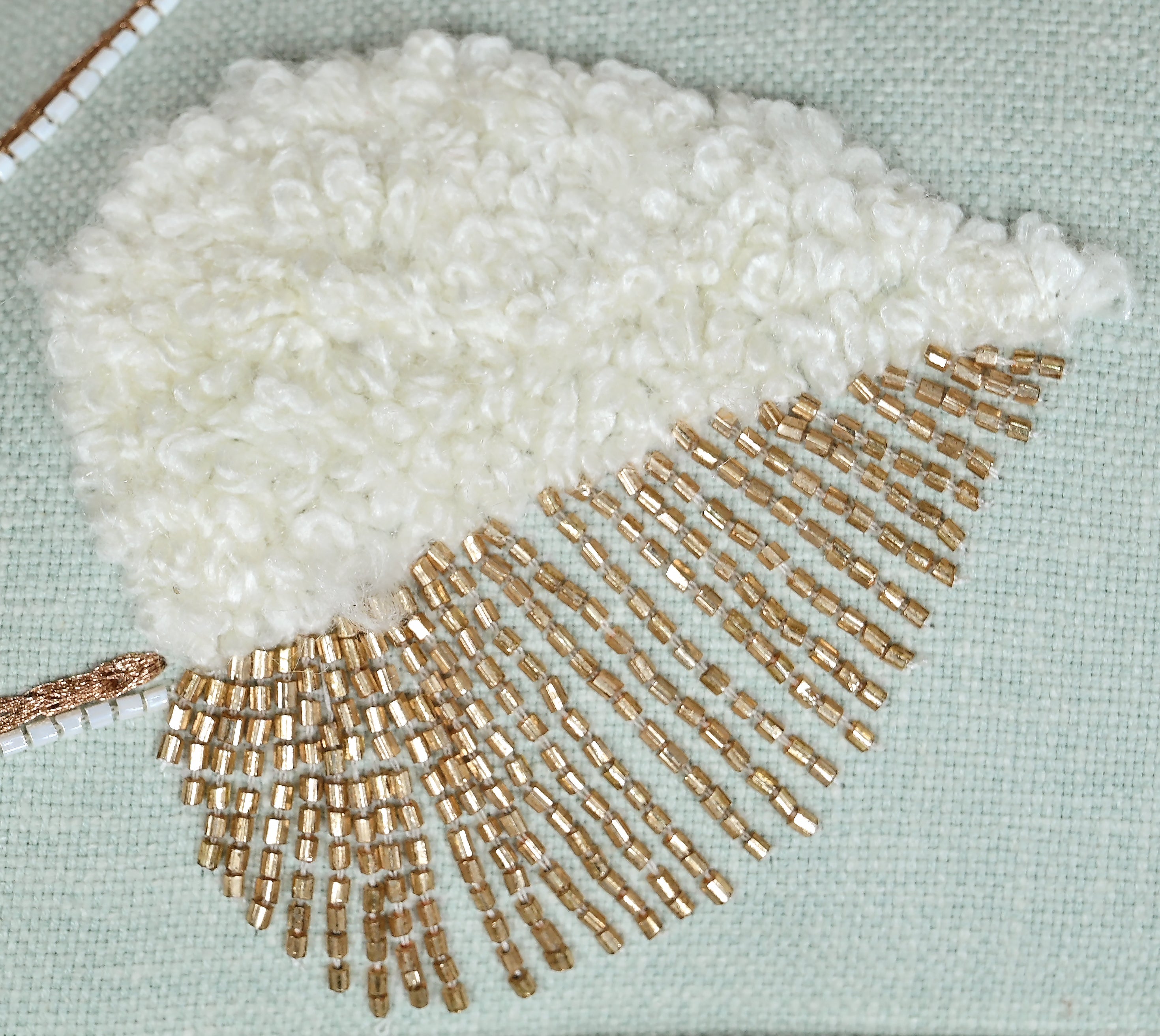 ISABELLA Mint Cotton Cushion Cover