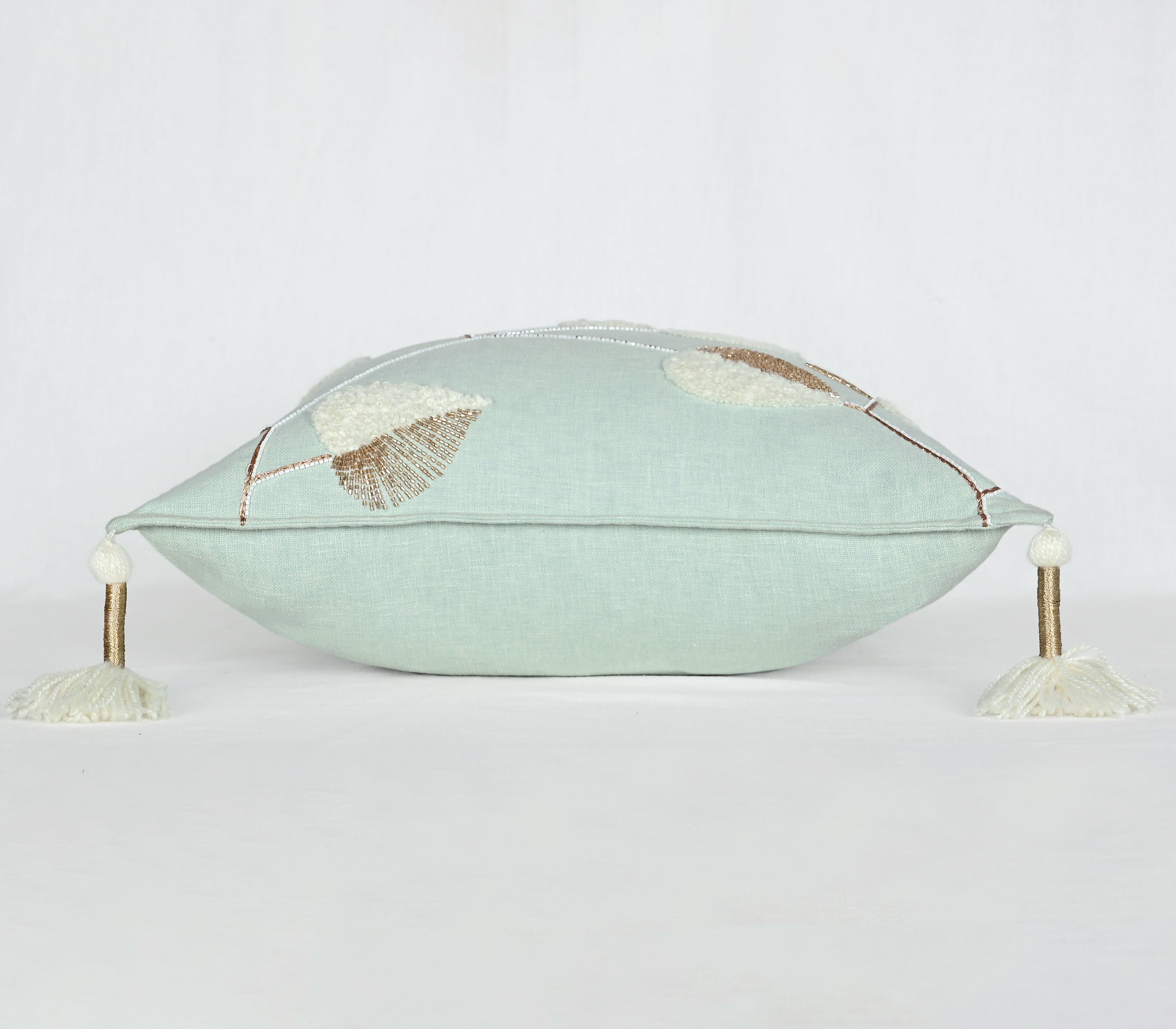 ISABELLA Mint Cotton Cushion Cover