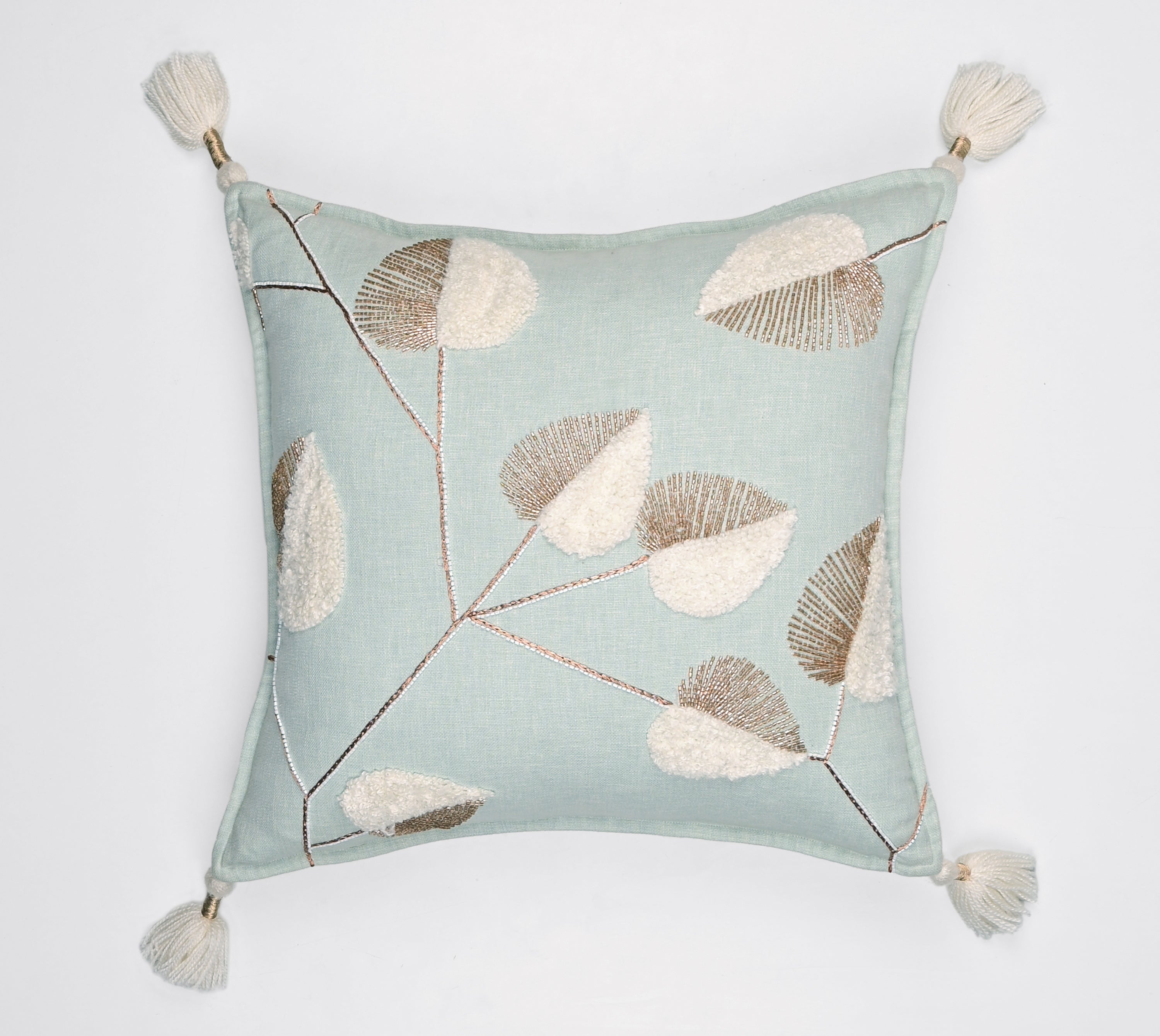 ISABELLA Mint Cotton Cushion Cover