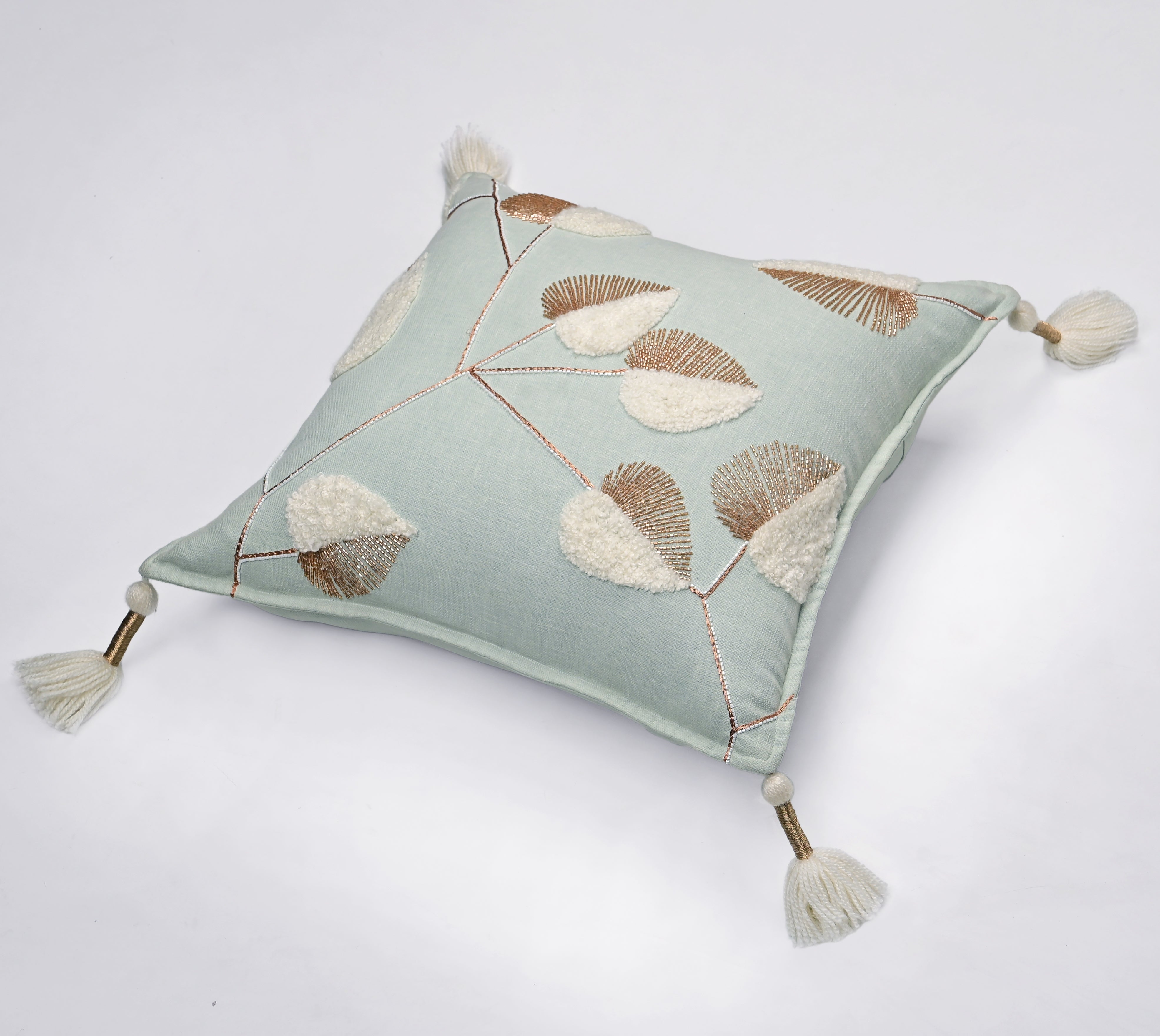 ISABELLA Mint Cotton Cushion Cover