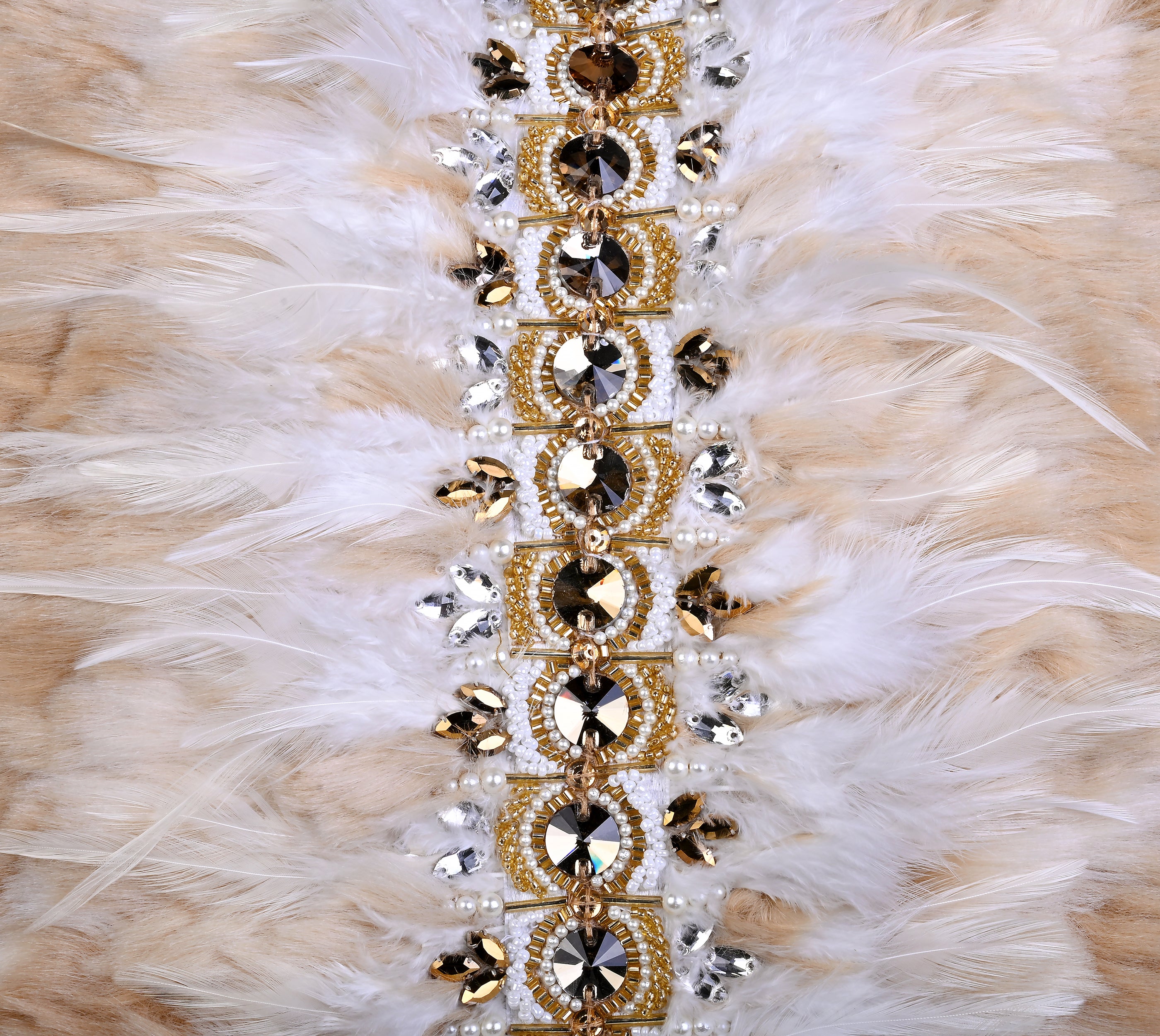 PERENNIAL Beige Fur Cushion Cover