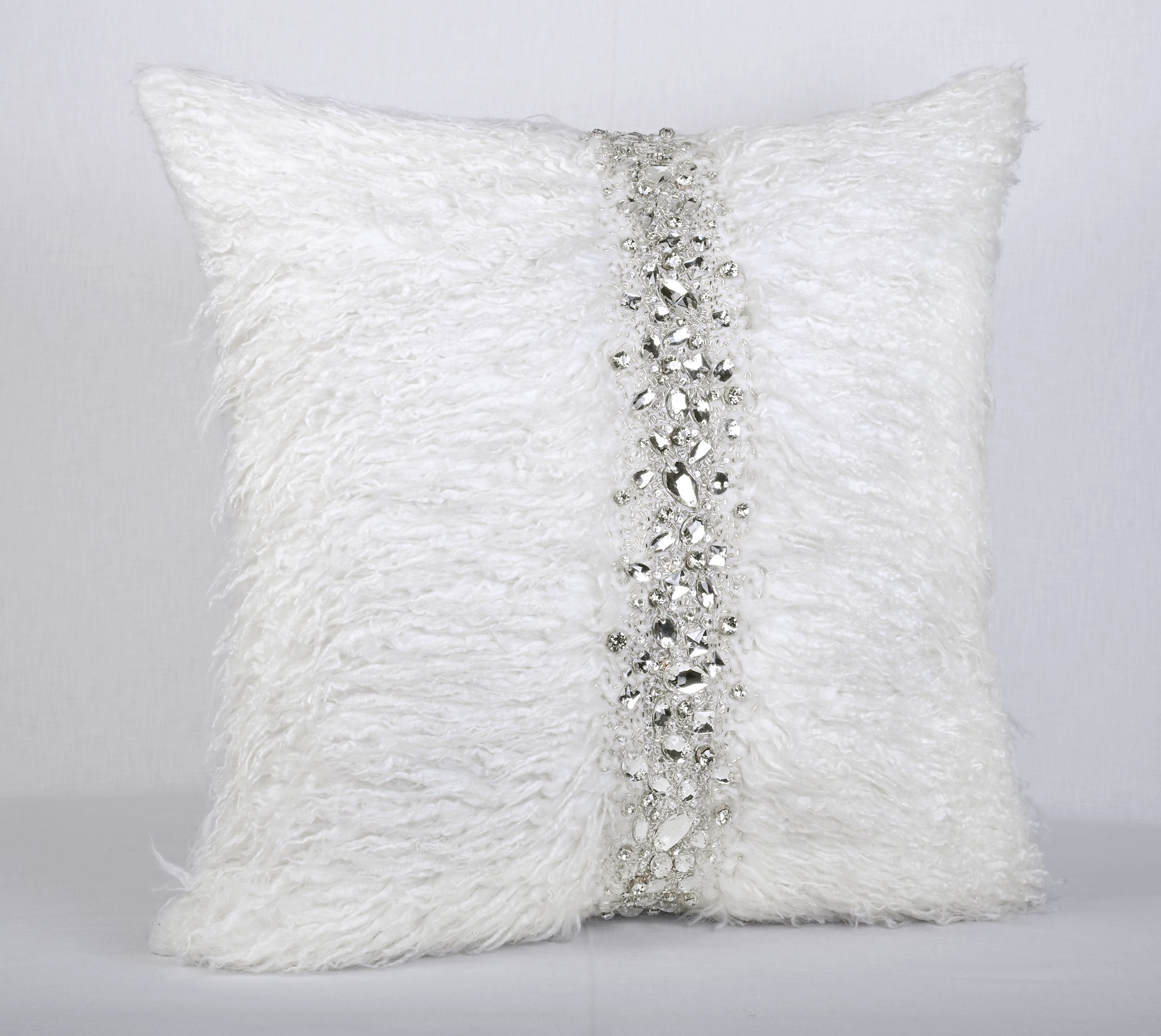PERENNIAL White Fur Cushion Cover