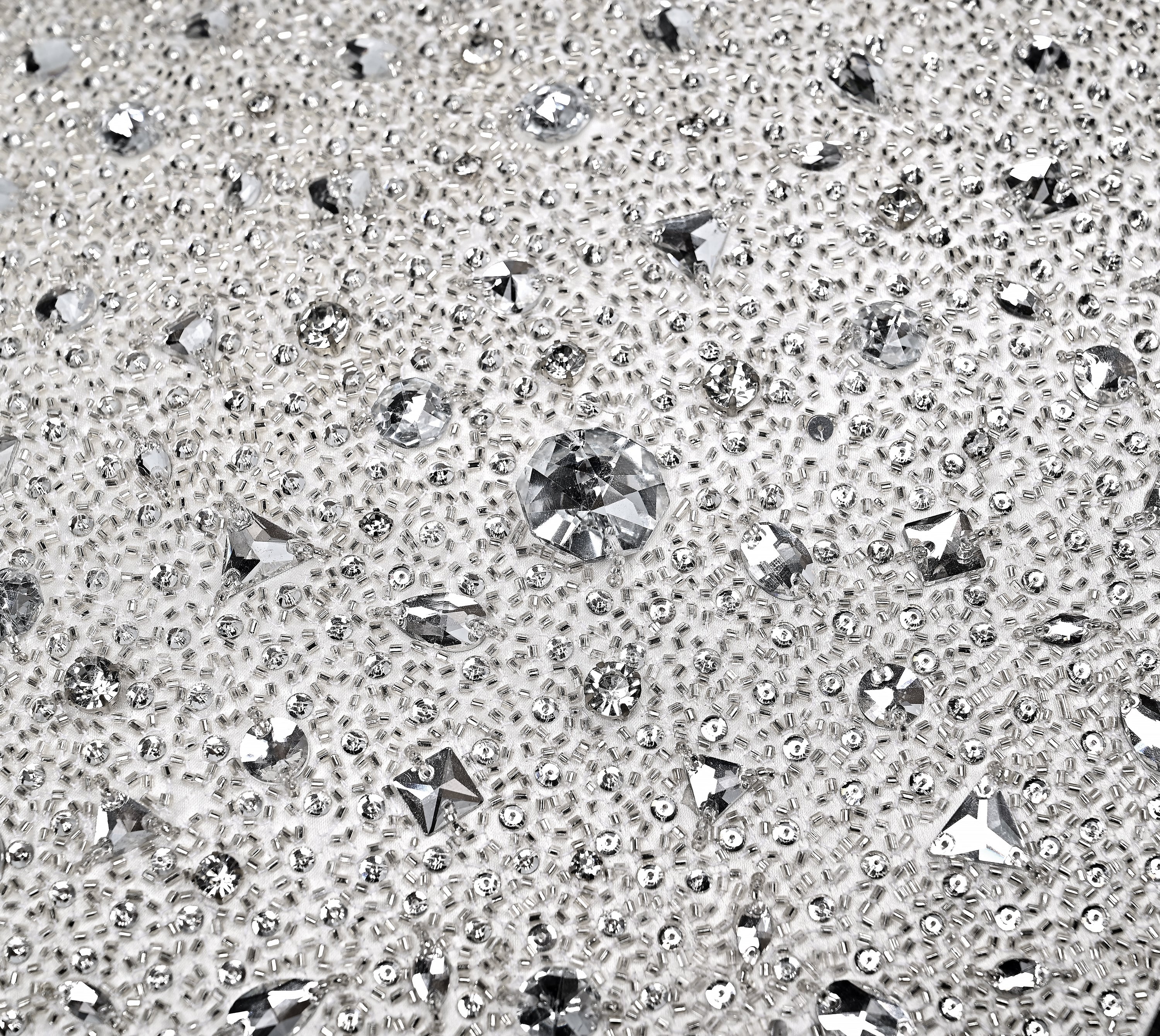 SOPHIE White and Silver Bling Euro Sham