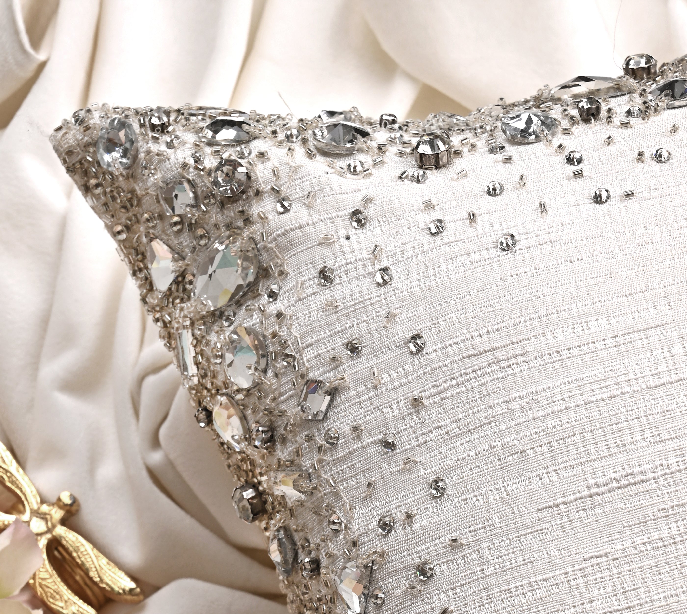 LUMIERE White Bling Cushion Cover