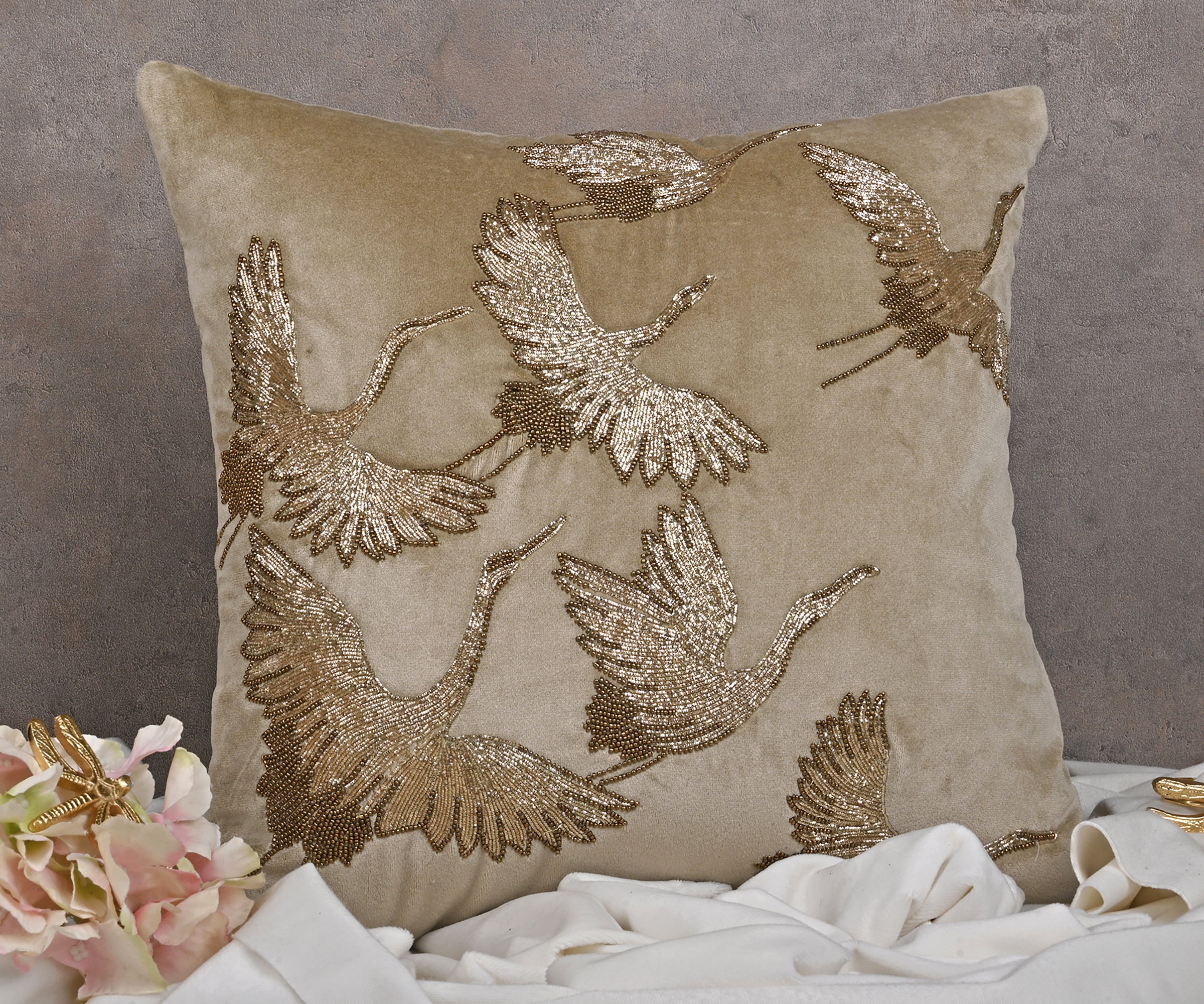 AURORA Gold Velvet Cushion Cover