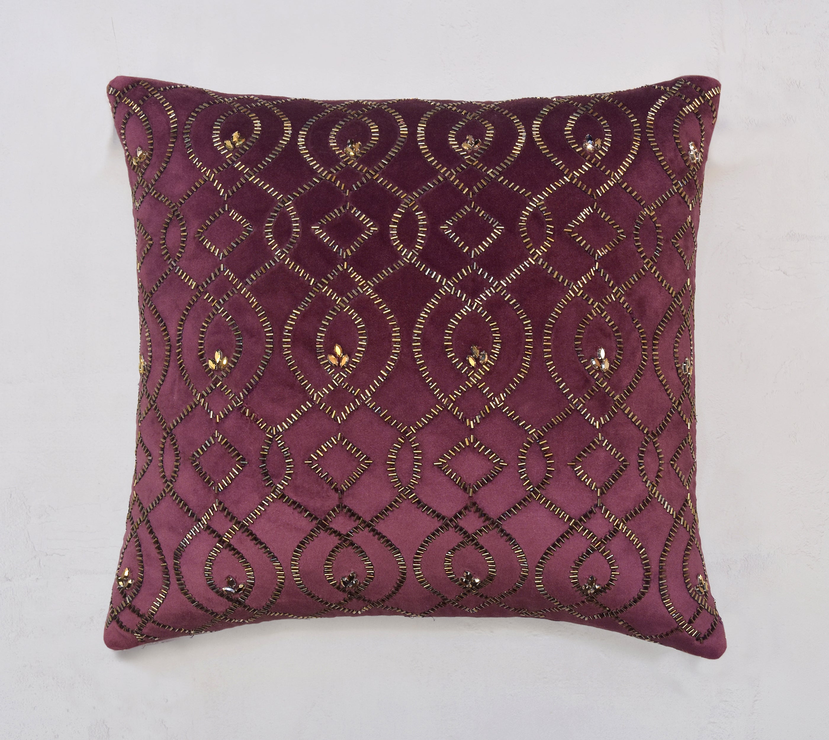 PATINA Purple Velvet Cushion Cover