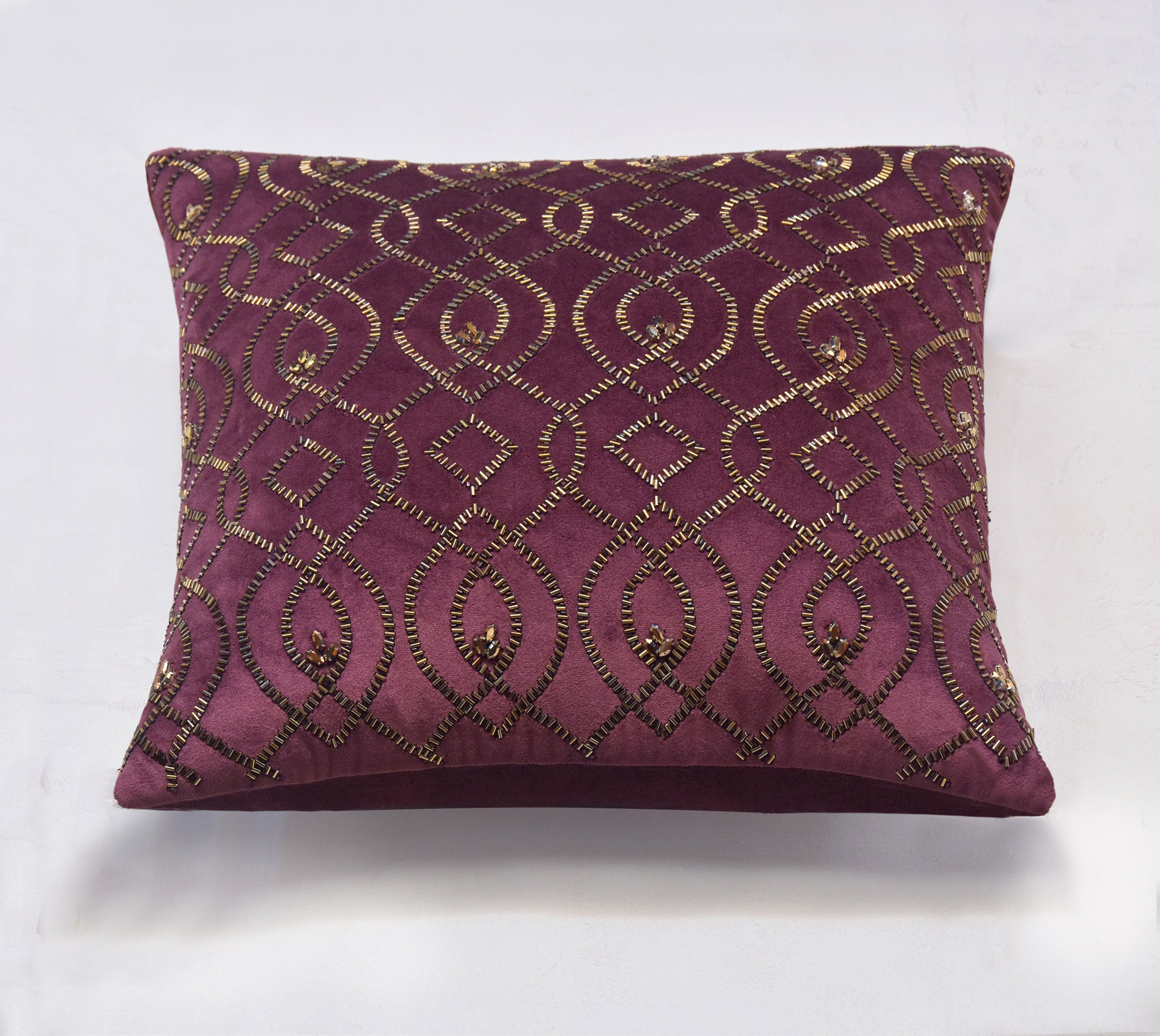 PATINA Purple Velvet Cushion Cover