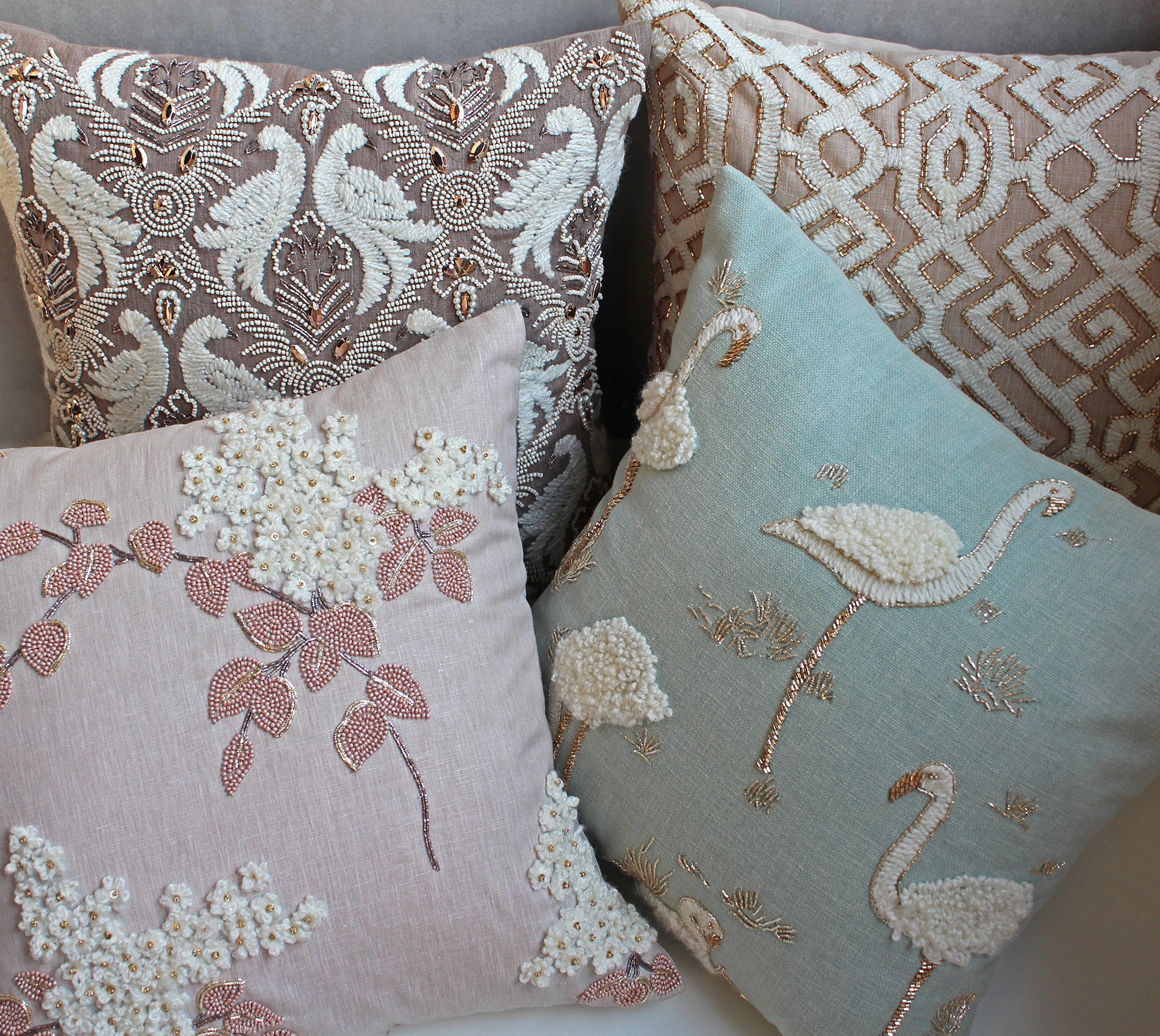 ISABELLA Light Beige Linen Cushion Cover