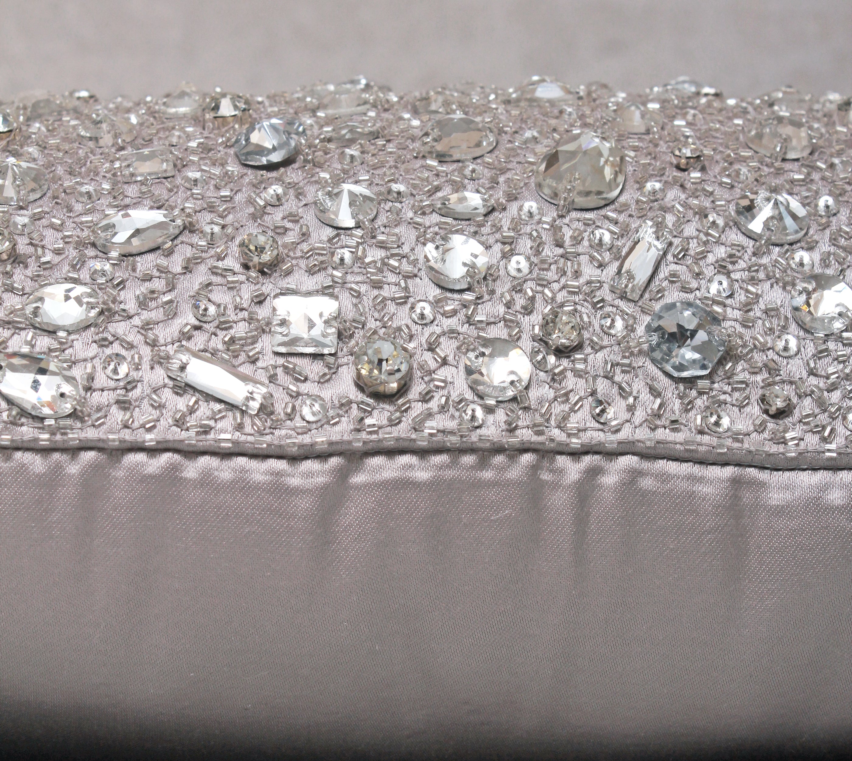 FORTUNE Grey Bling Cushion Cover