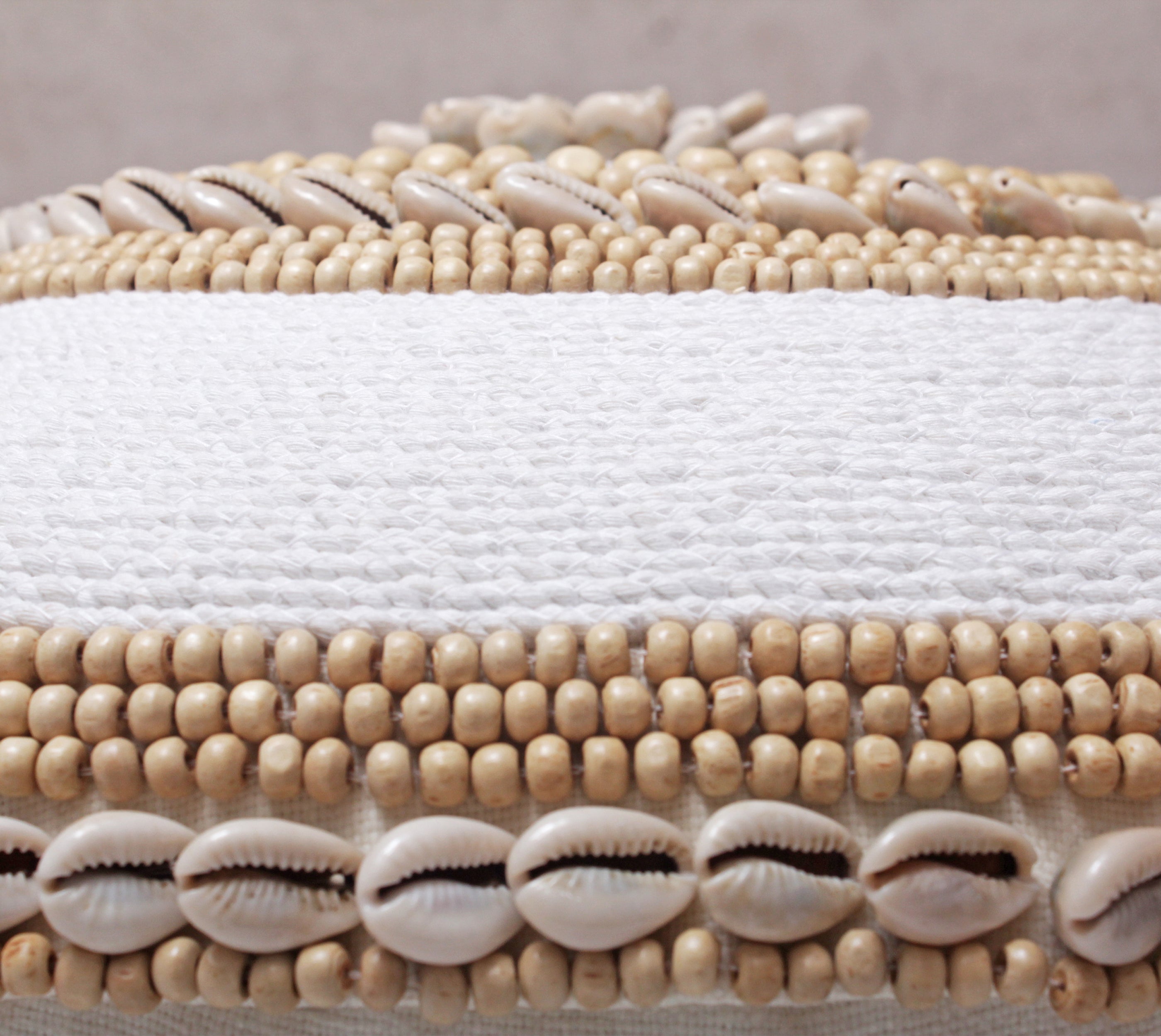 JUNIPER Off-white Cotton Round Cushion Cover