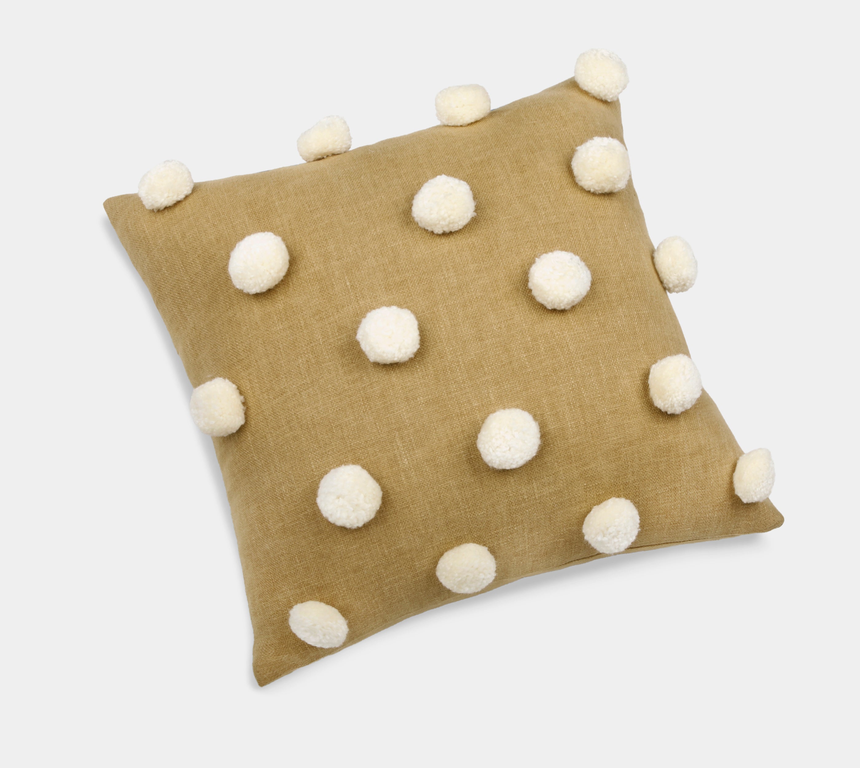 BAUBLE Yellow Cotton Cushion Cover