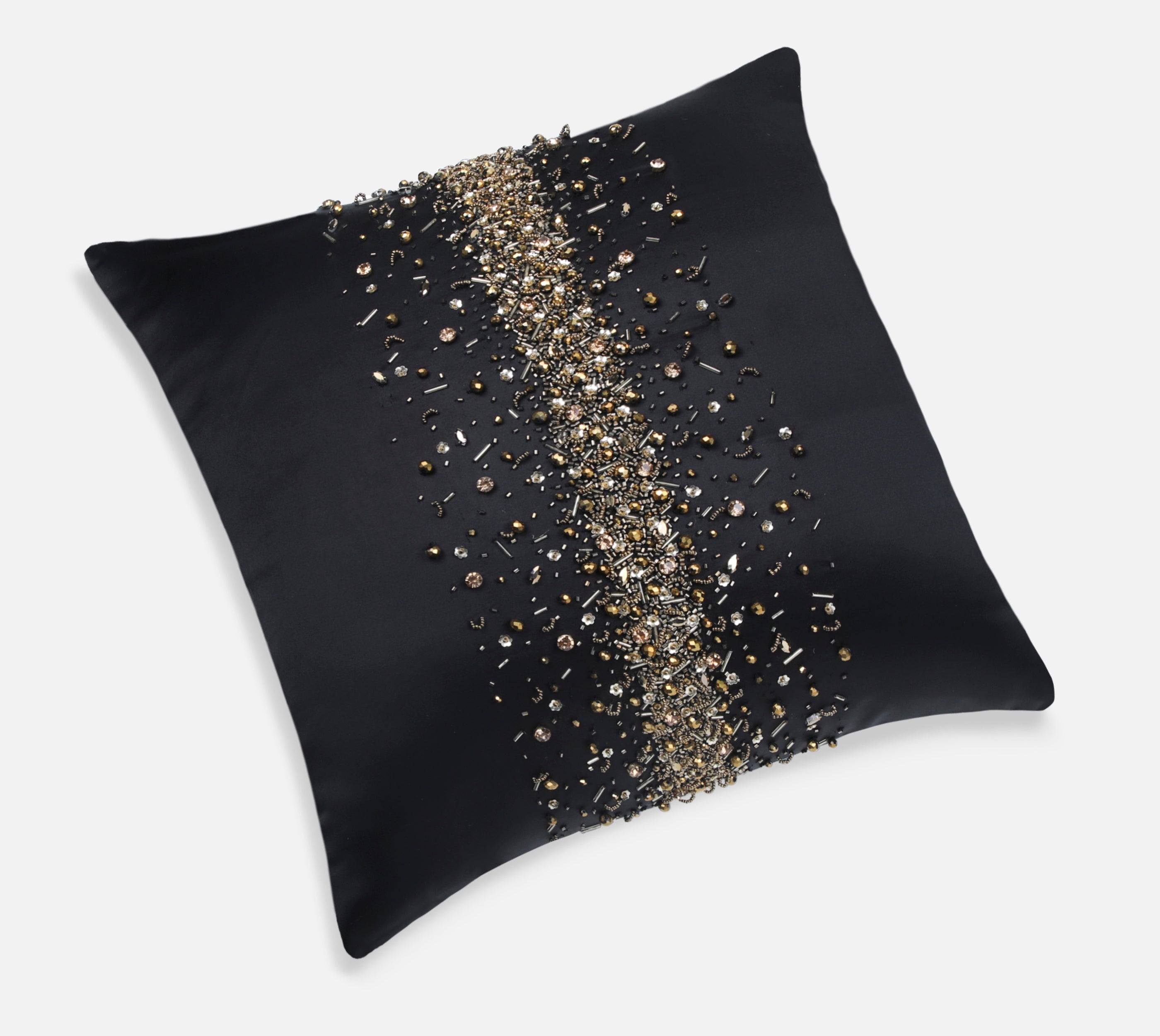 FLUTTER Black Beaded Cushion Cover