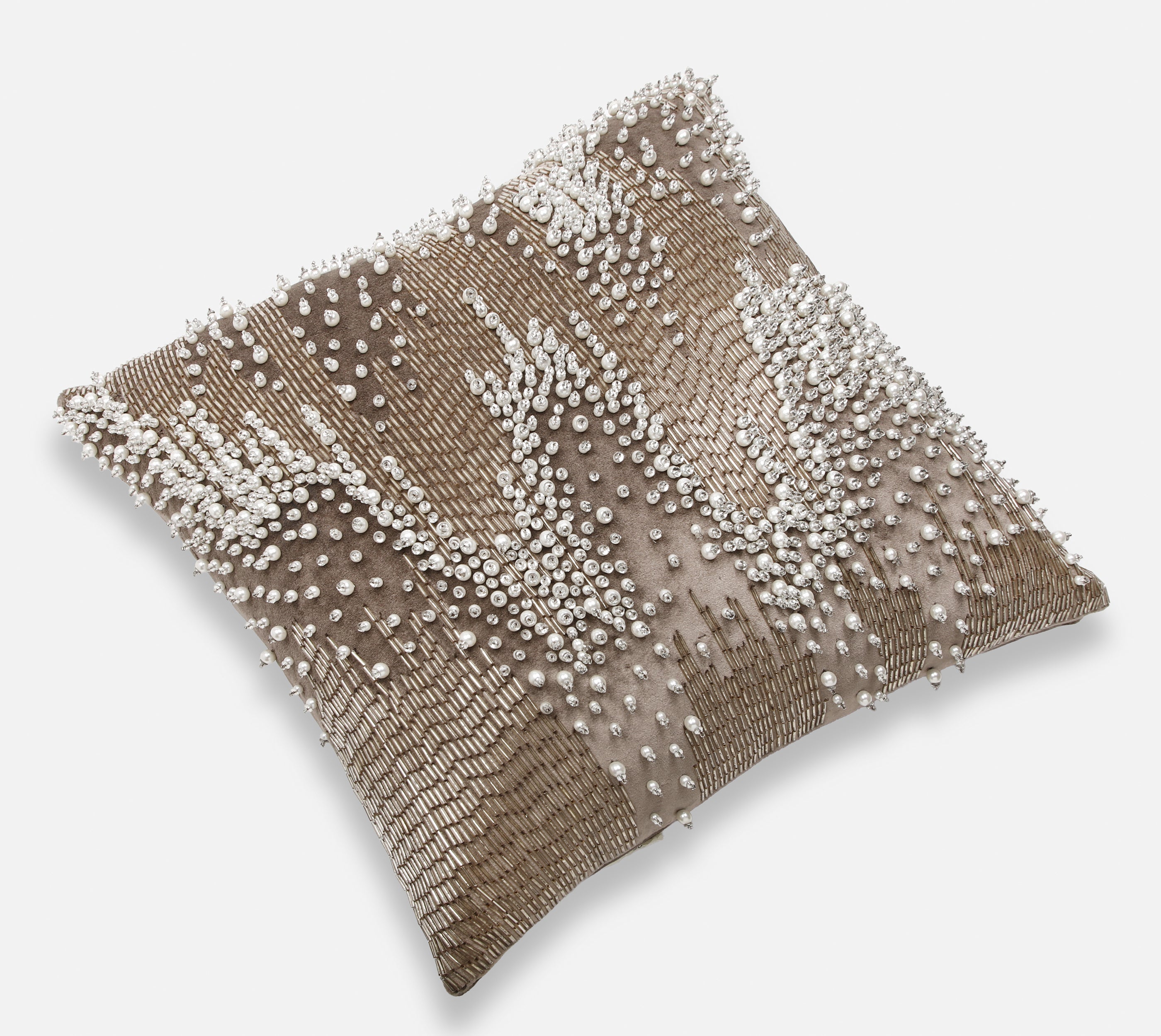 XENIA Taupe Velvet Cushion Cover