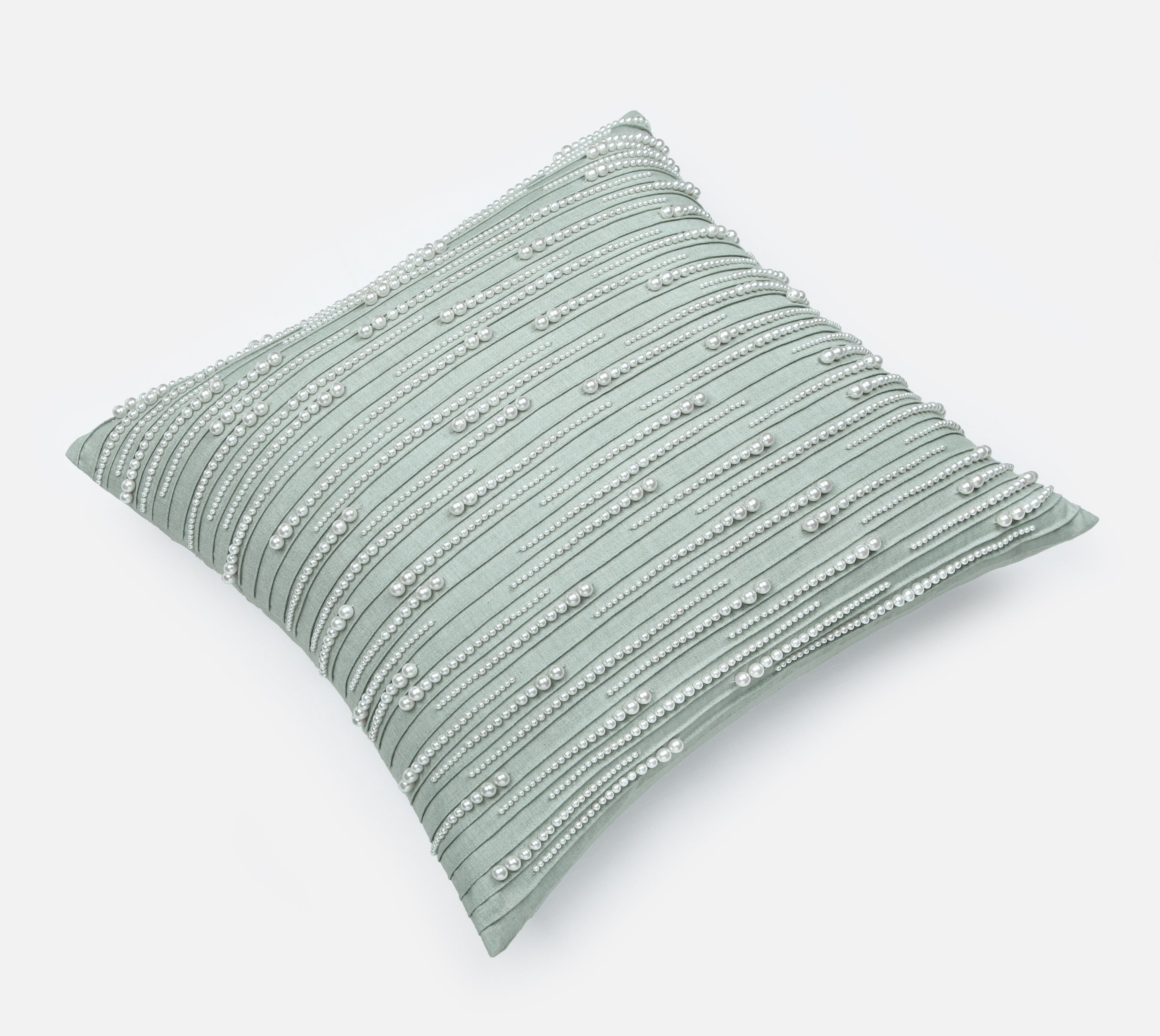 ORIENT Light Green Linen Cotton Cushion Cover