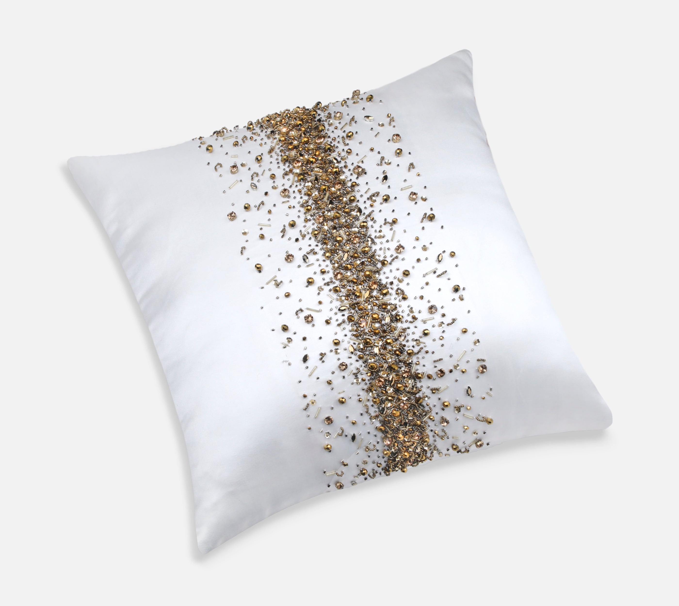 FLUTTER White Beaded Cushion Cover