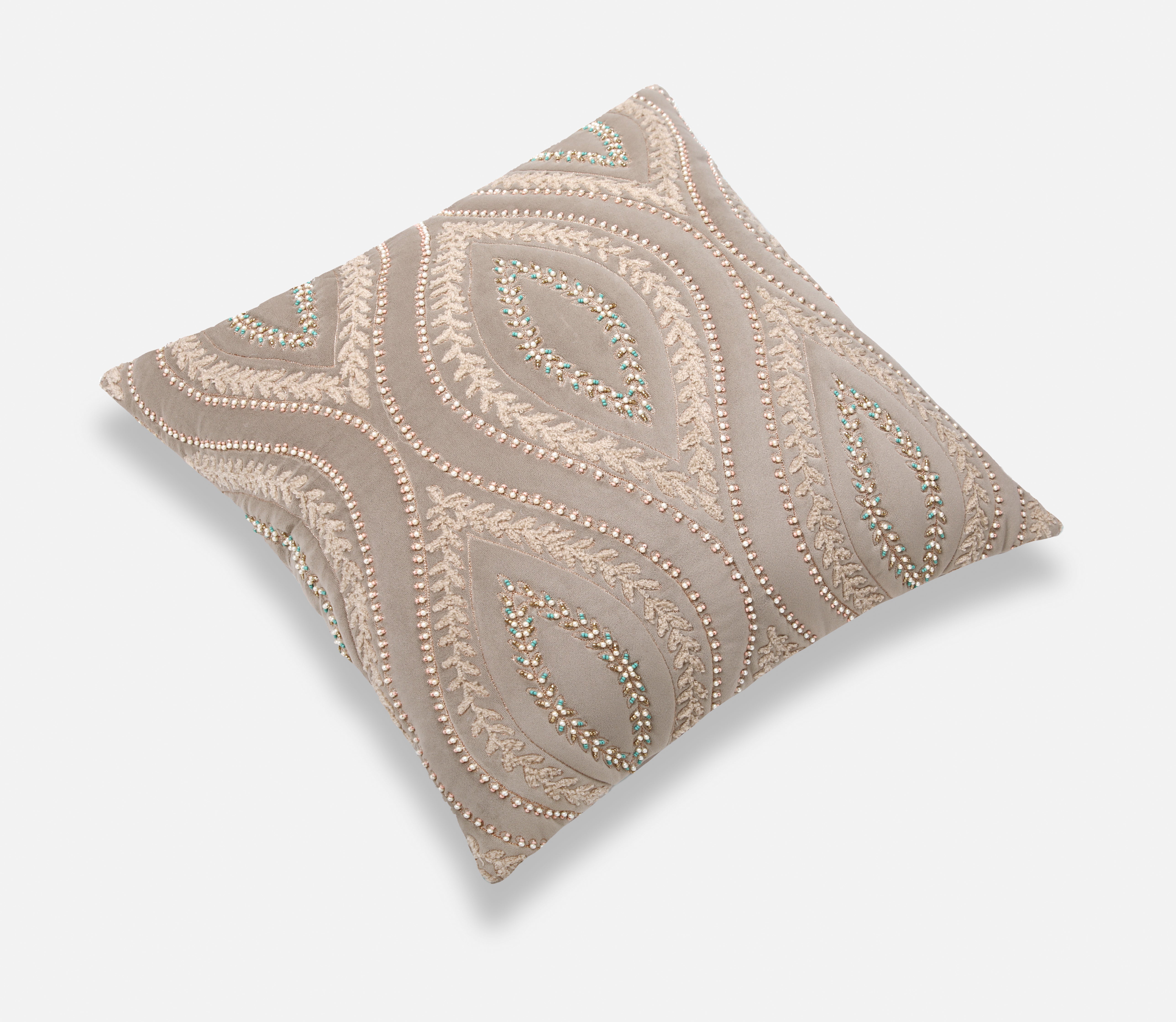 OPHELIA Beige Velvet Cushion Cover