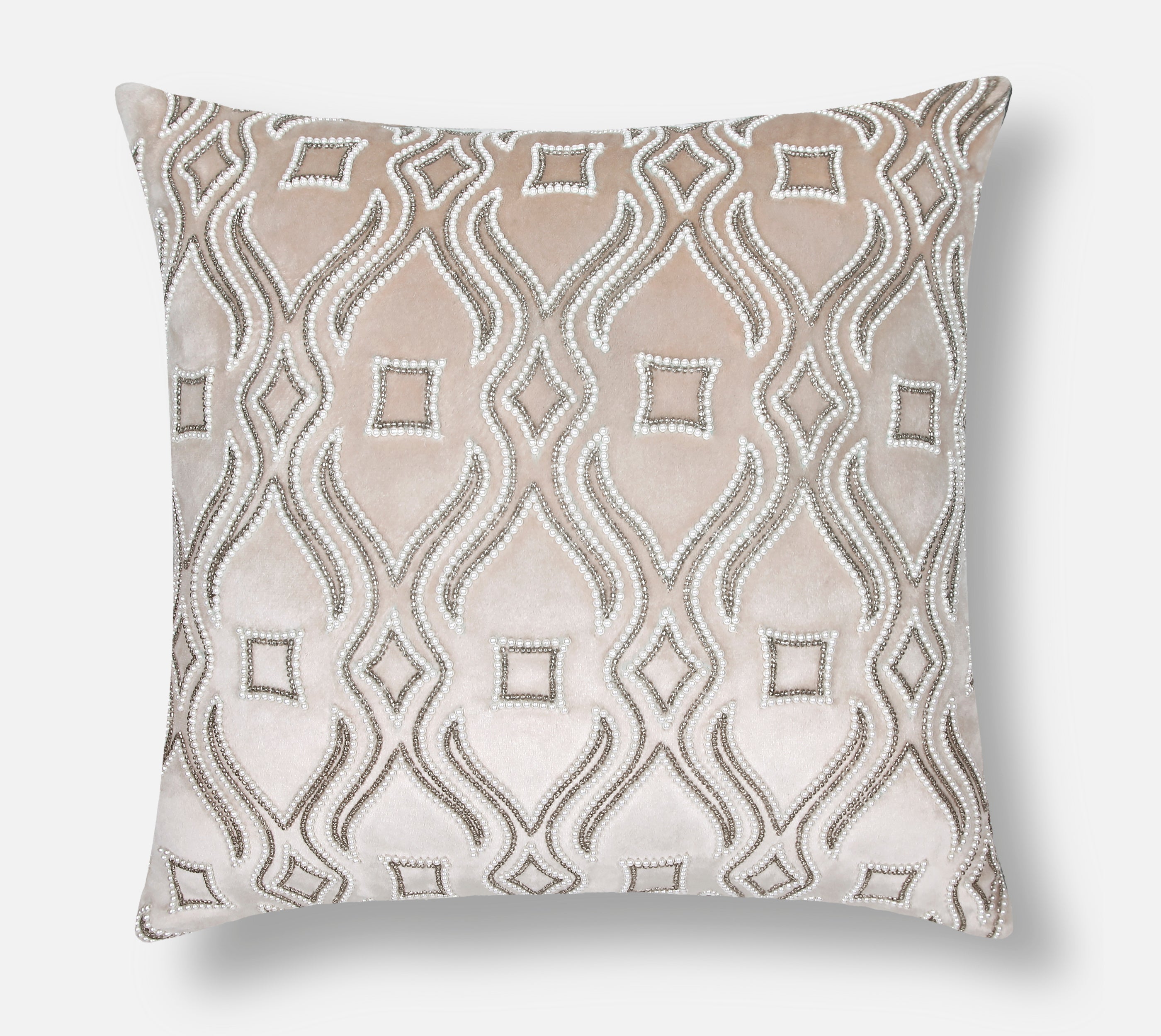 IRIS Ecru Velvet Cushion Cover