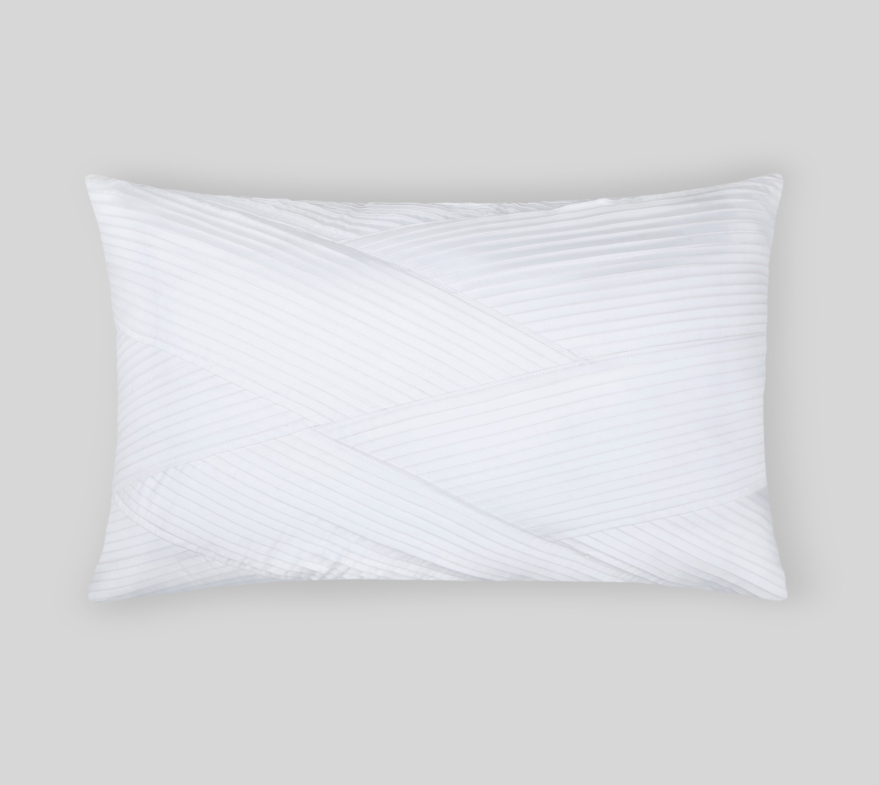 MELANGE White Pleated Cushion Cover