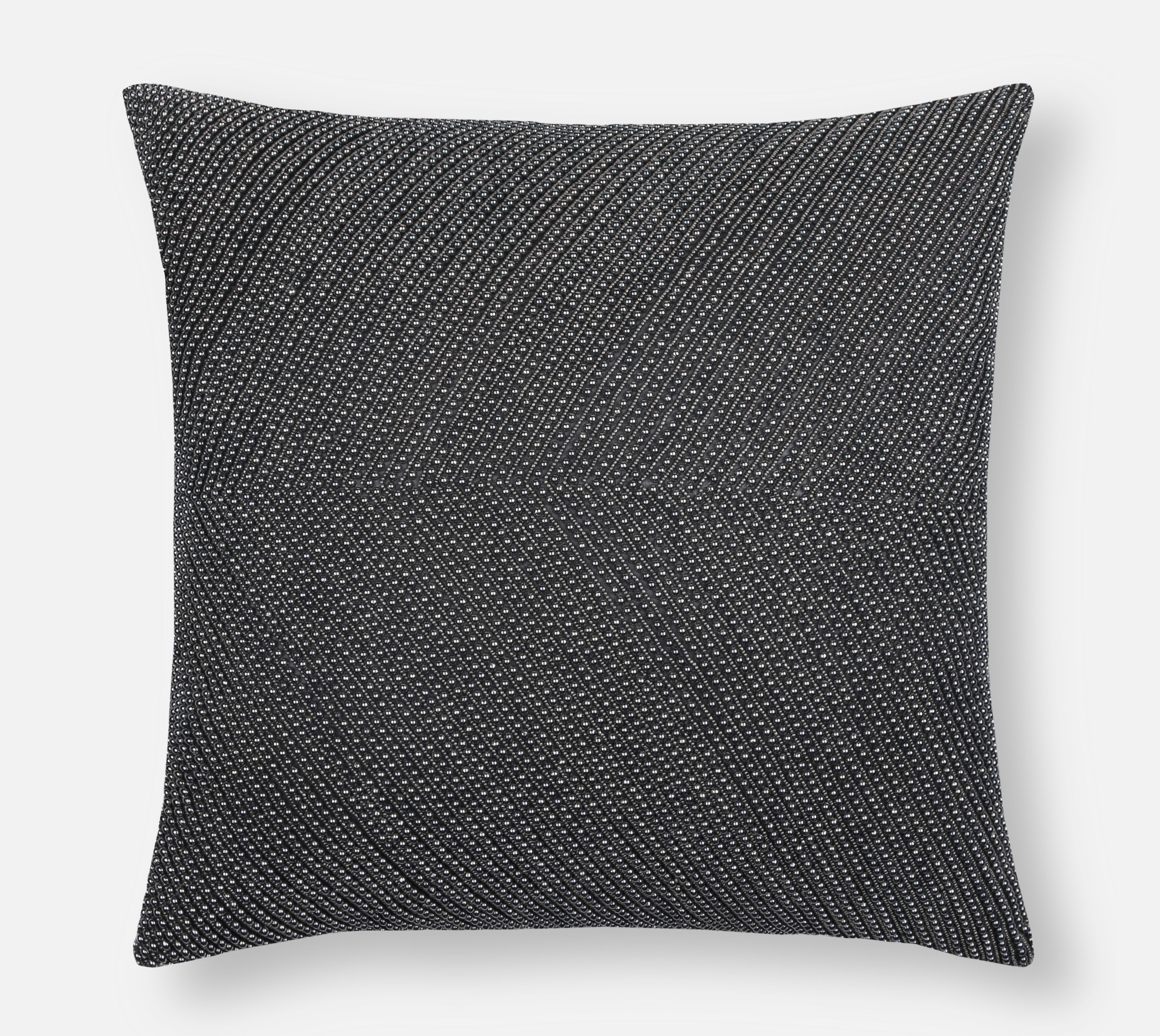 CAPIZ Gunmetal Grey Beaded Cushion Cover
