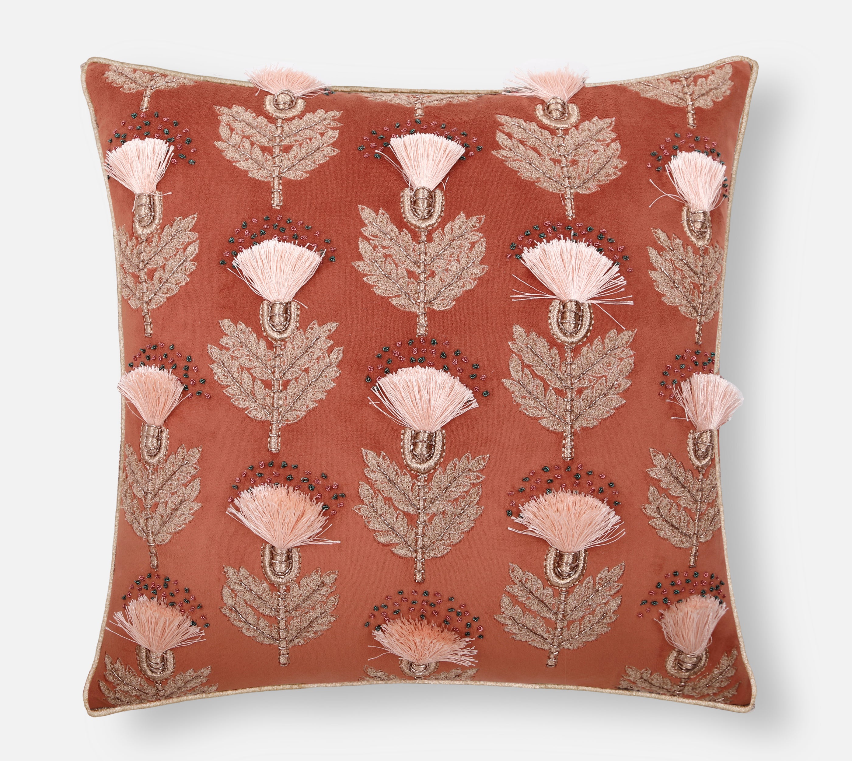 HERITAGE Coral Velvet Cushion Cover