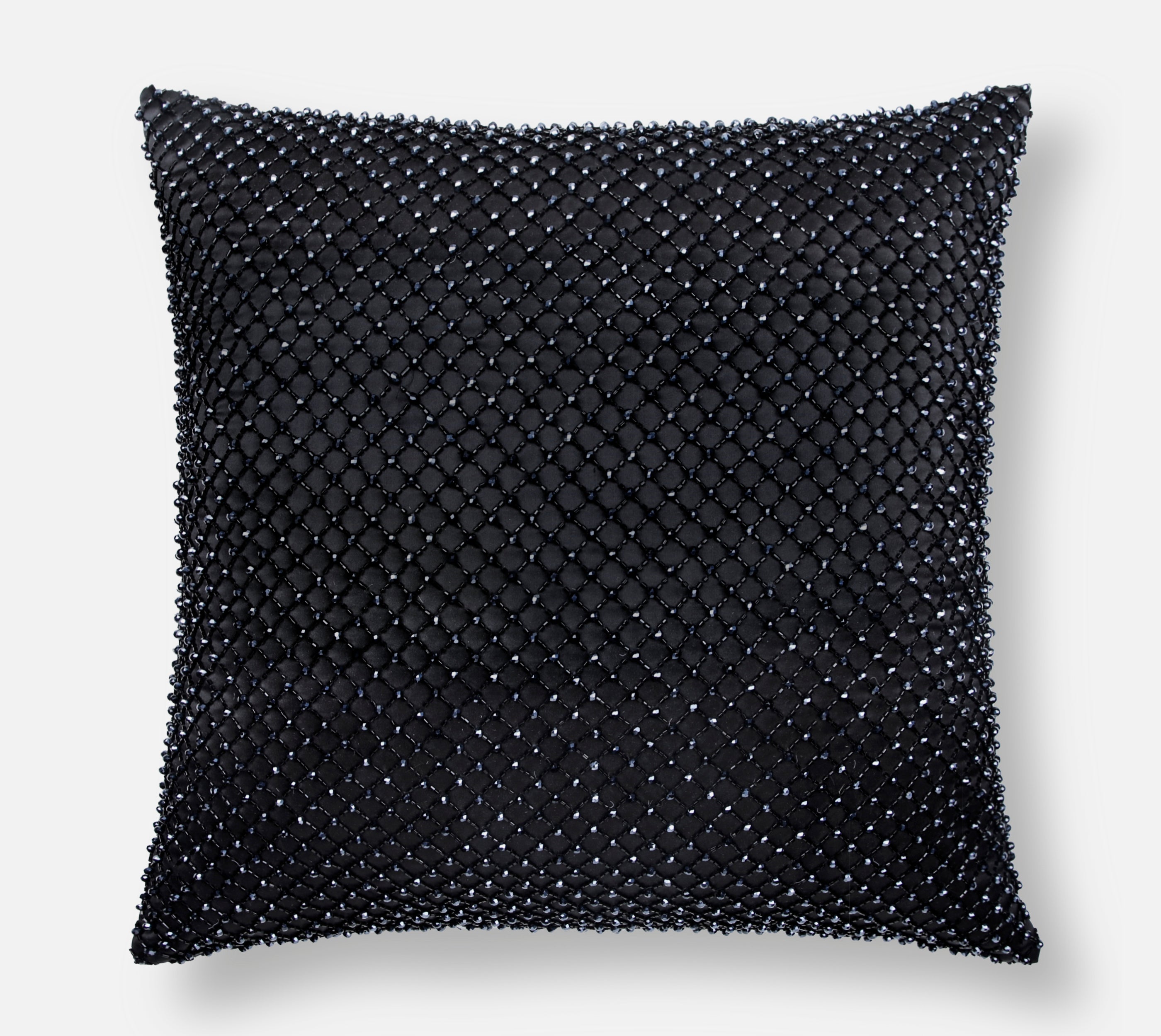 MIDAS Black Beaded Cushion Cover