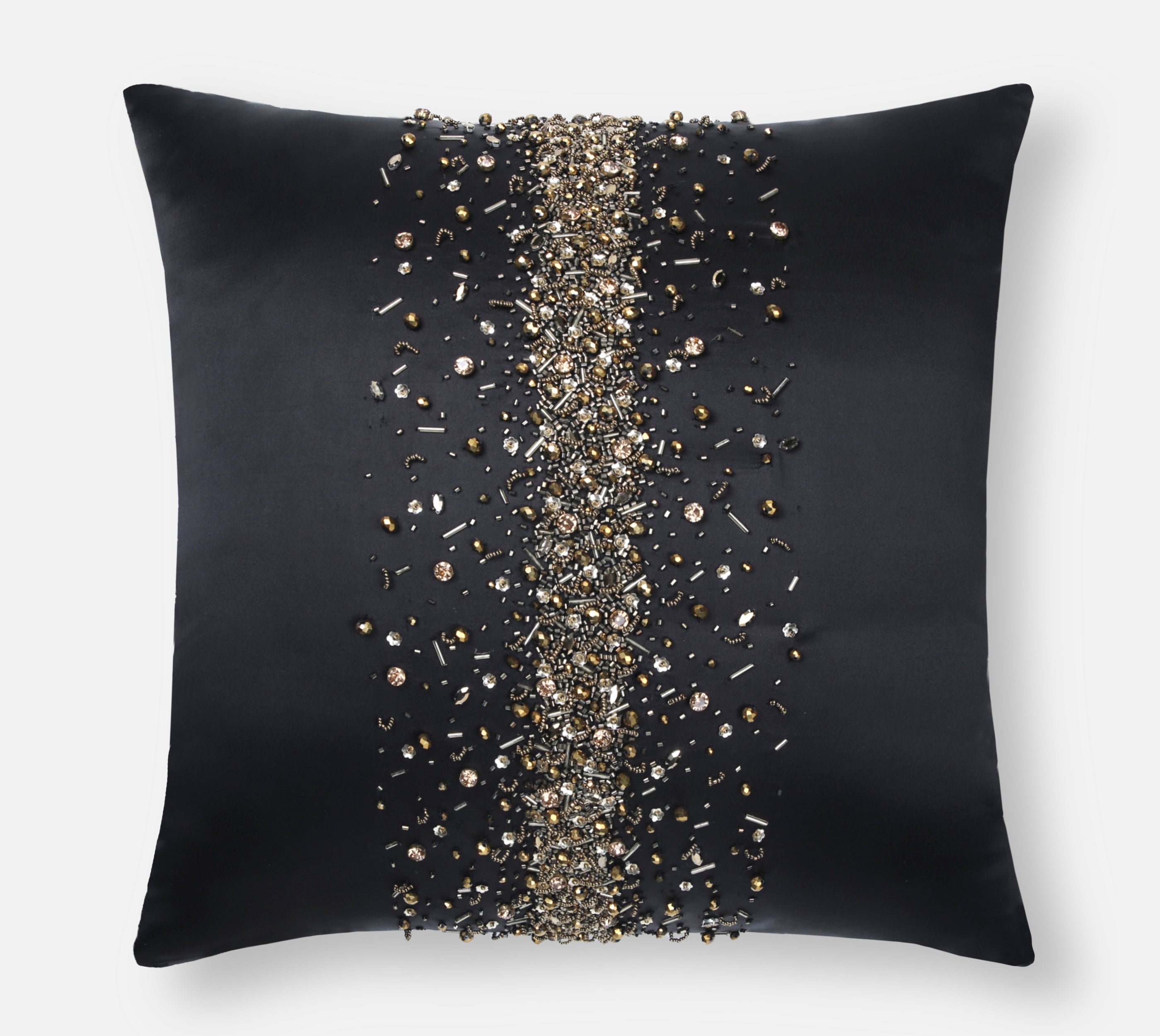 FLUTTER Black Beaded Cushion Cover