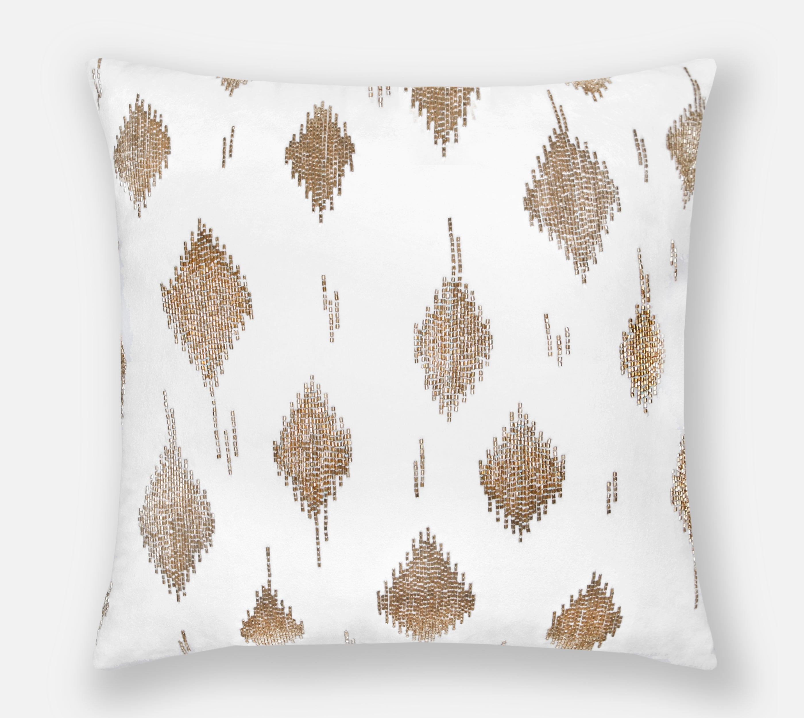 VEGA White Velvet Cushion Cover