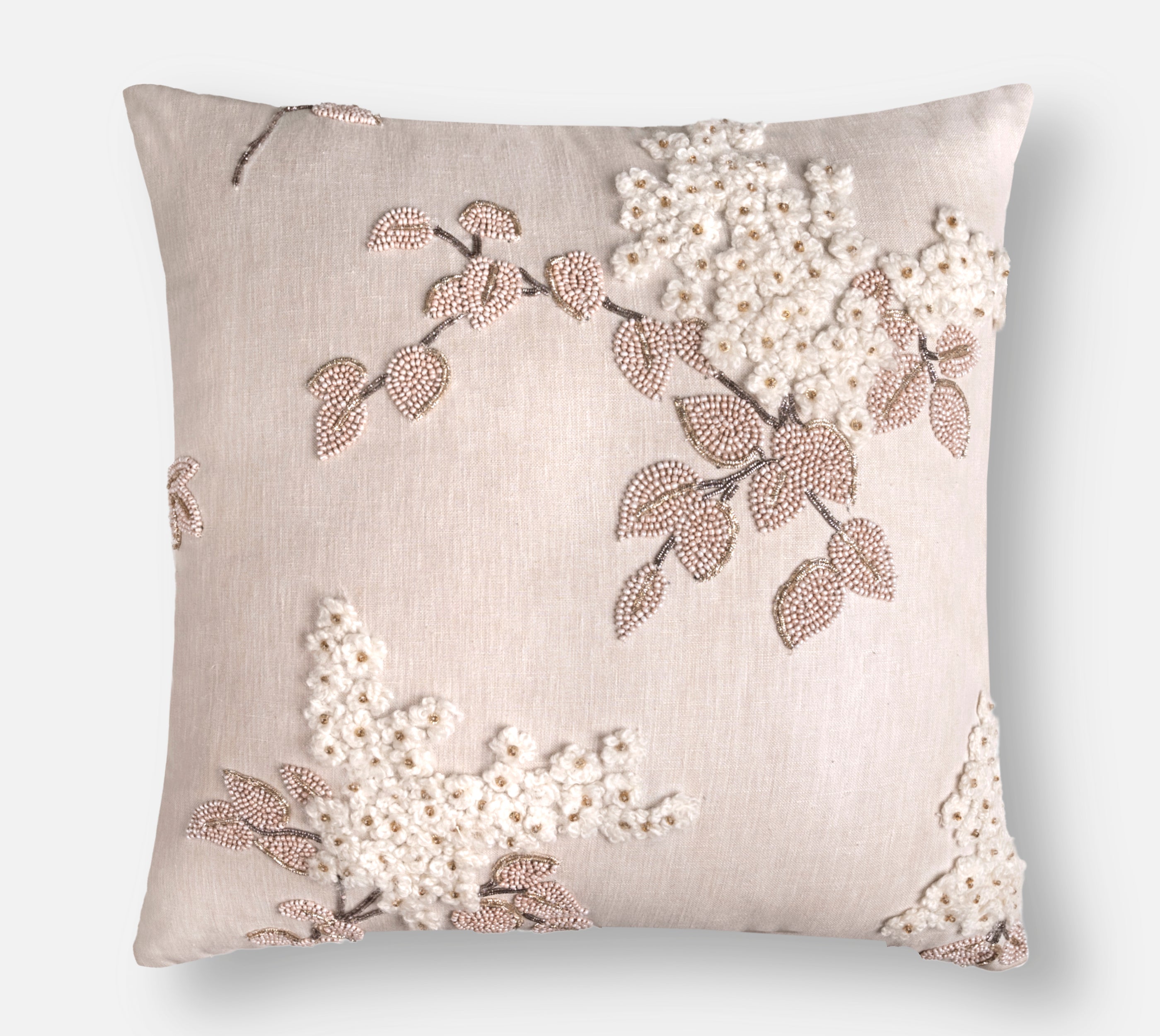 ISABELLA Light Beige Linen Cushion Cover
