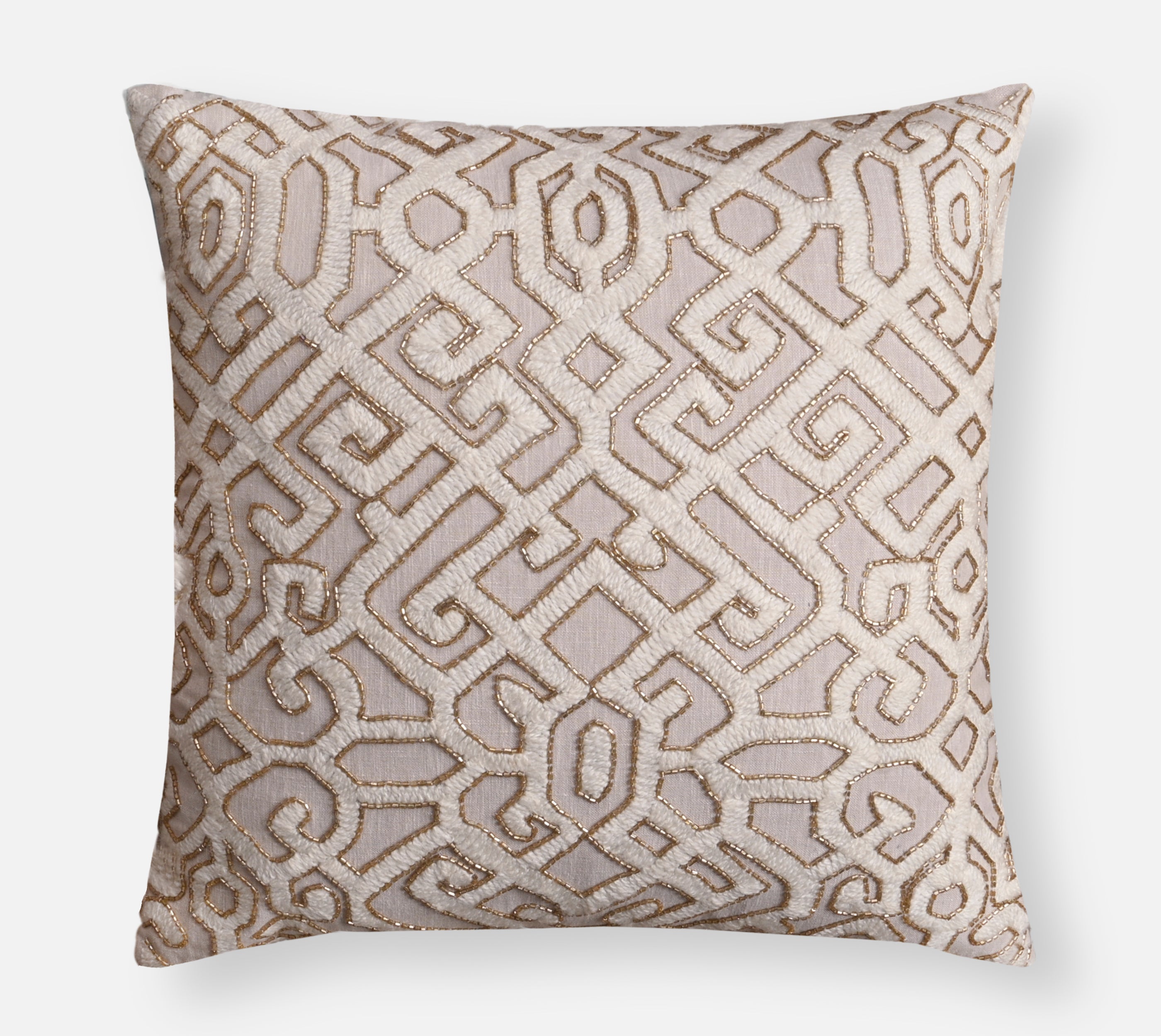 ISABELLA Beige Linen Cushion Cover