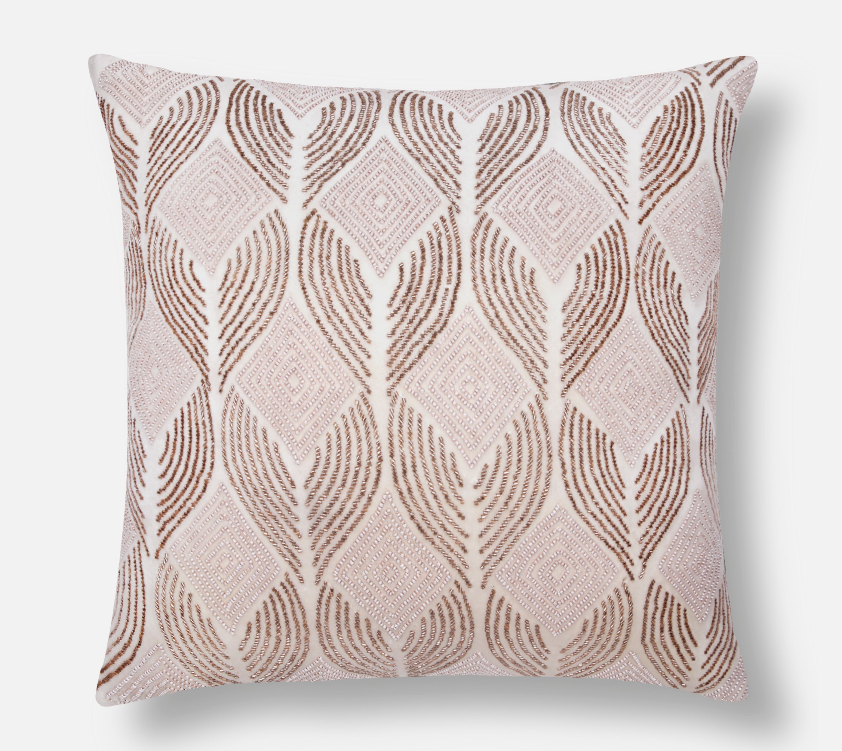 IRIS Cream Pink Velvet Cushion Cover