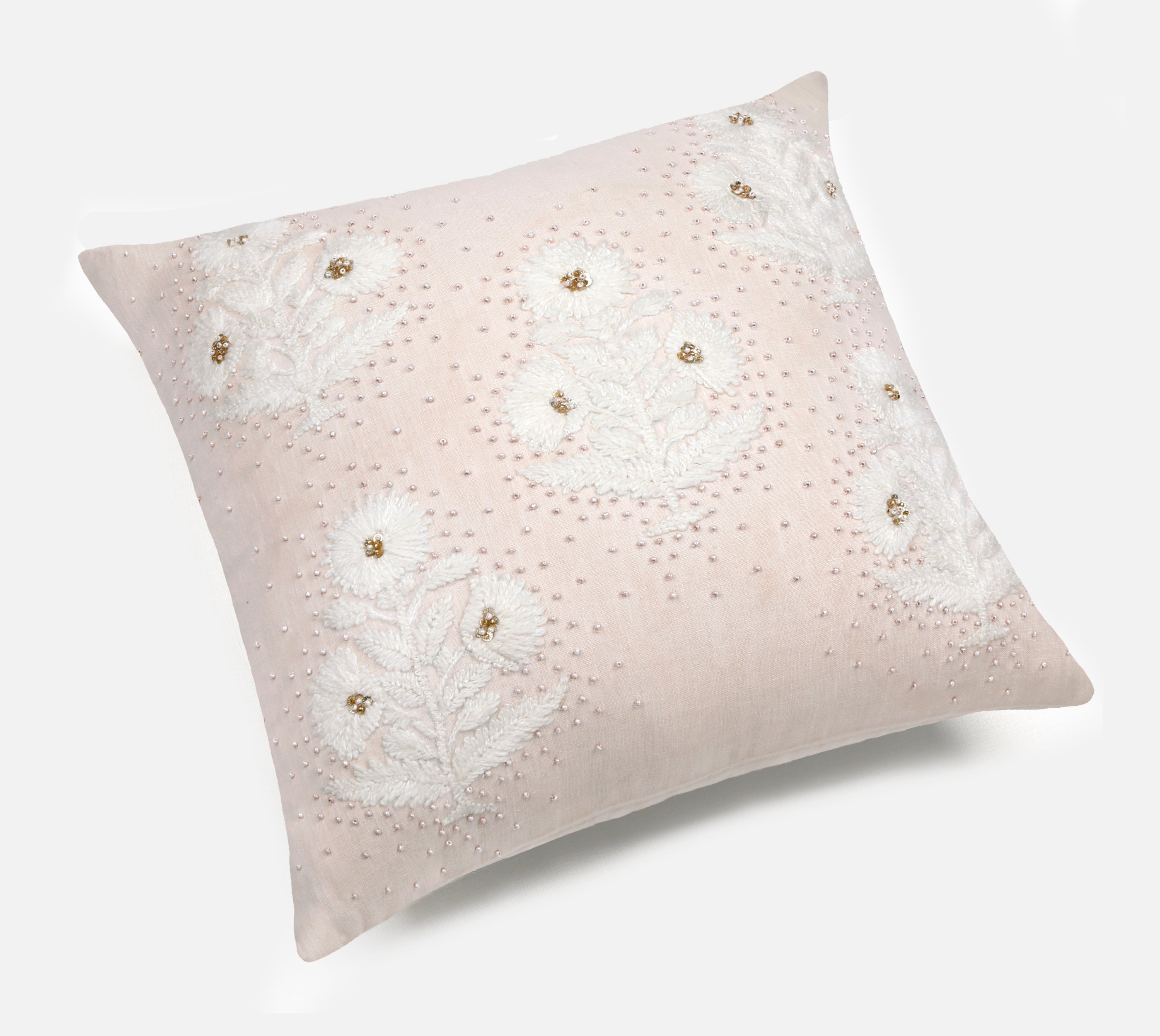 ISABELLA Peach Linen Cushion Cover