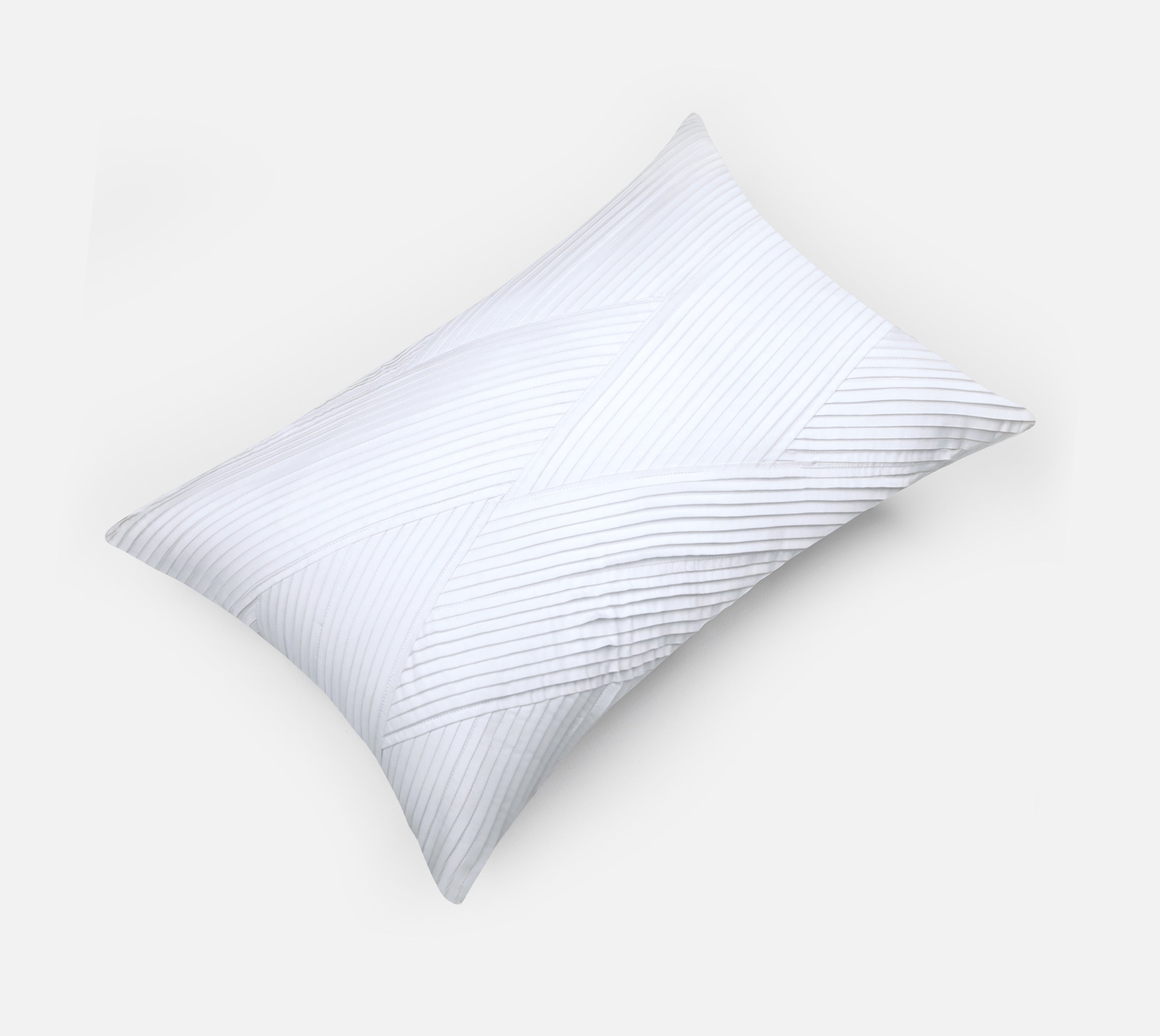 MELANGE White Pleated Cushion Cover