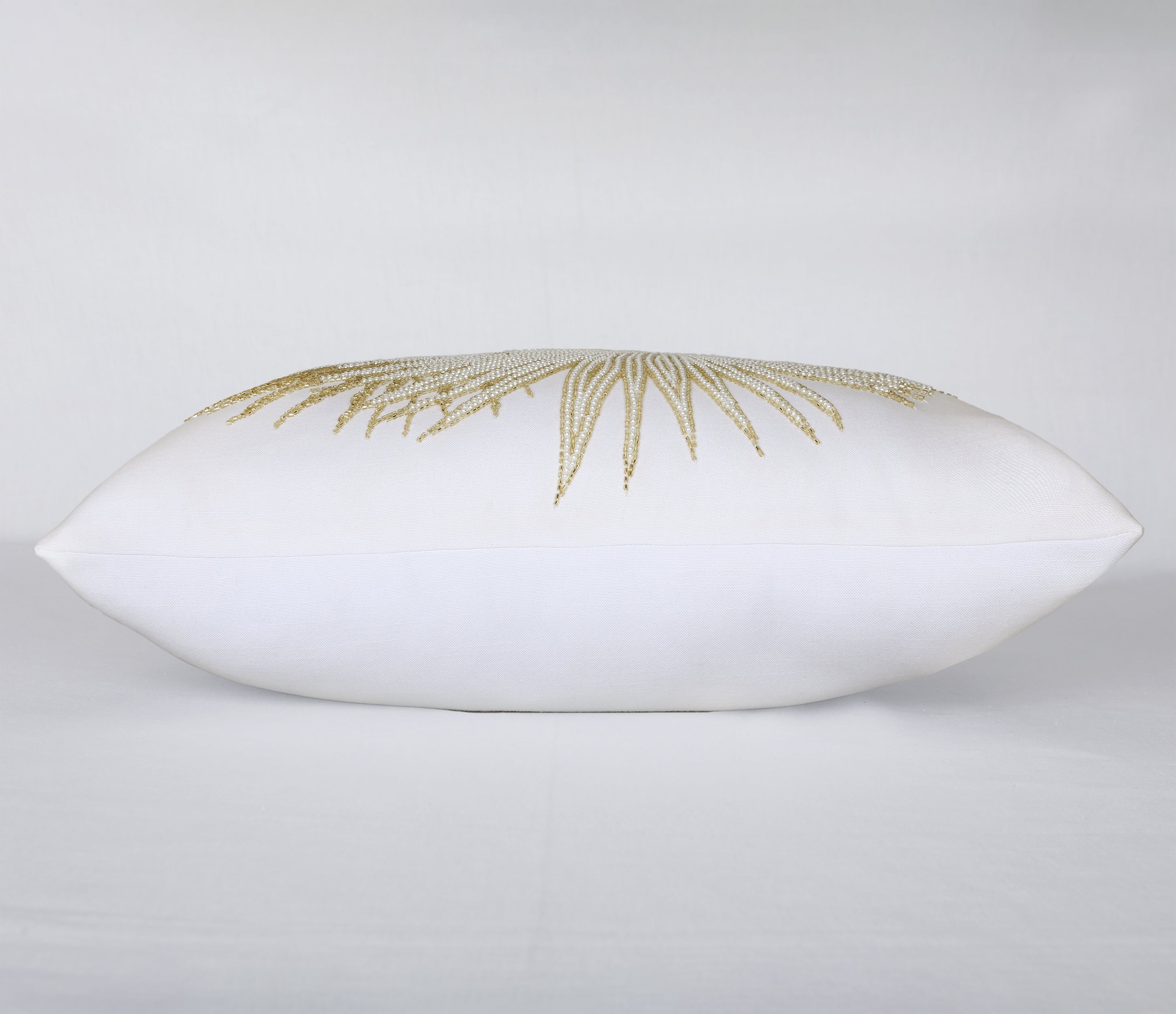 CORDELIA Off white Beaded Cushion Cover