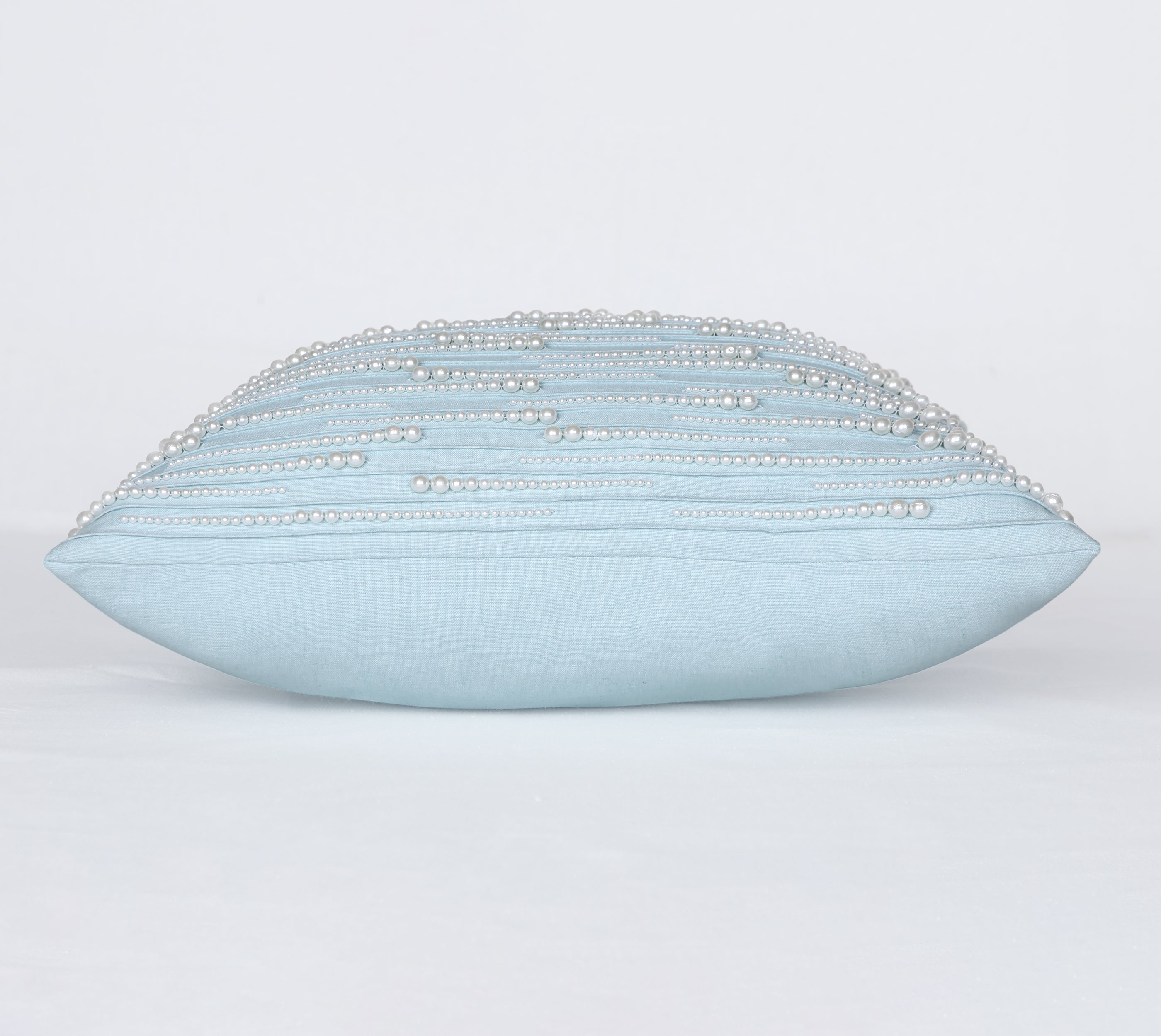 ORIENT Light Blue Linen Cotton Cushion Cover