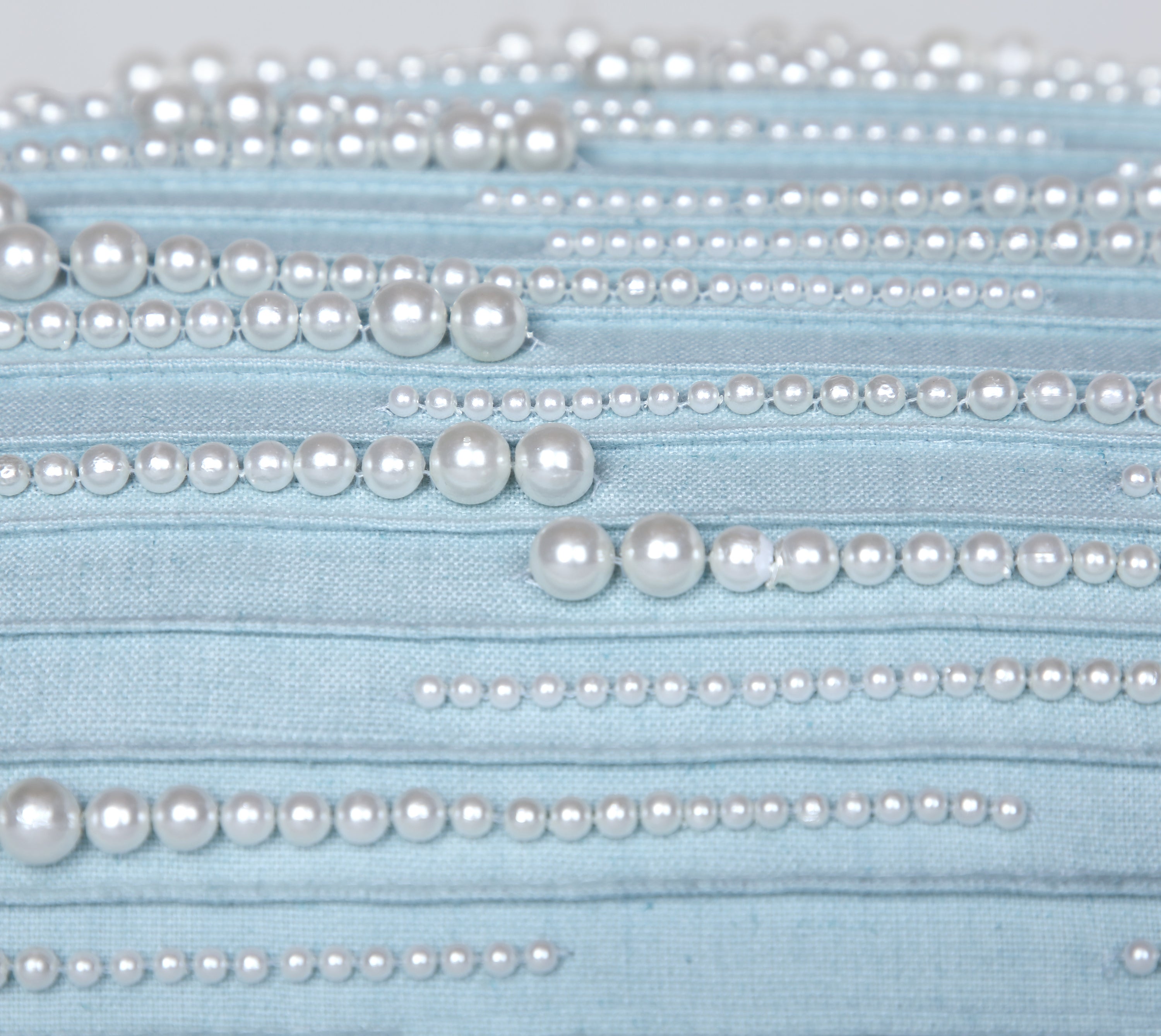 ORIENT Light Blue Linen Cotton Cushion Cover