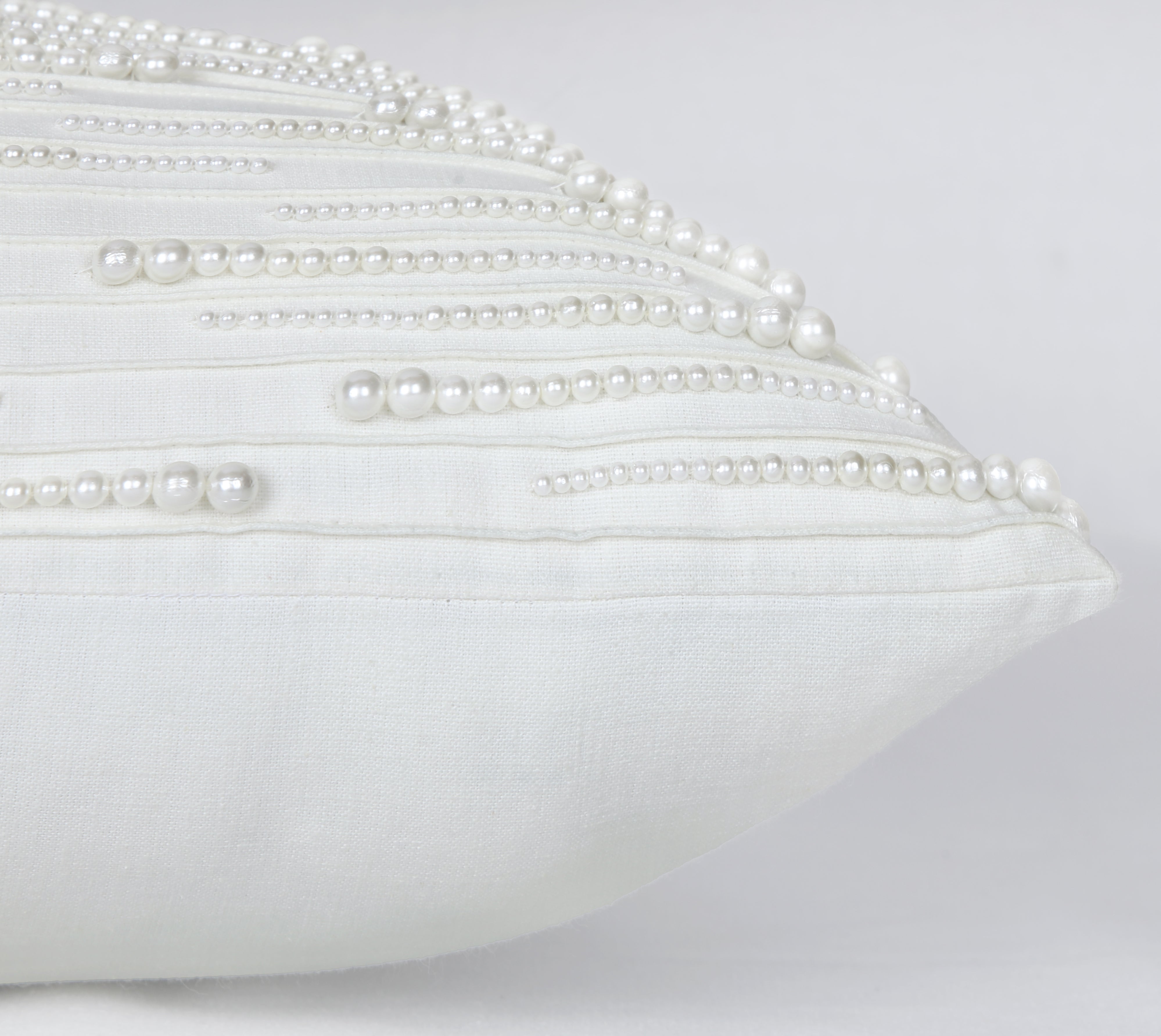 ORIENT Off white Linen Cotton Cushion Cover