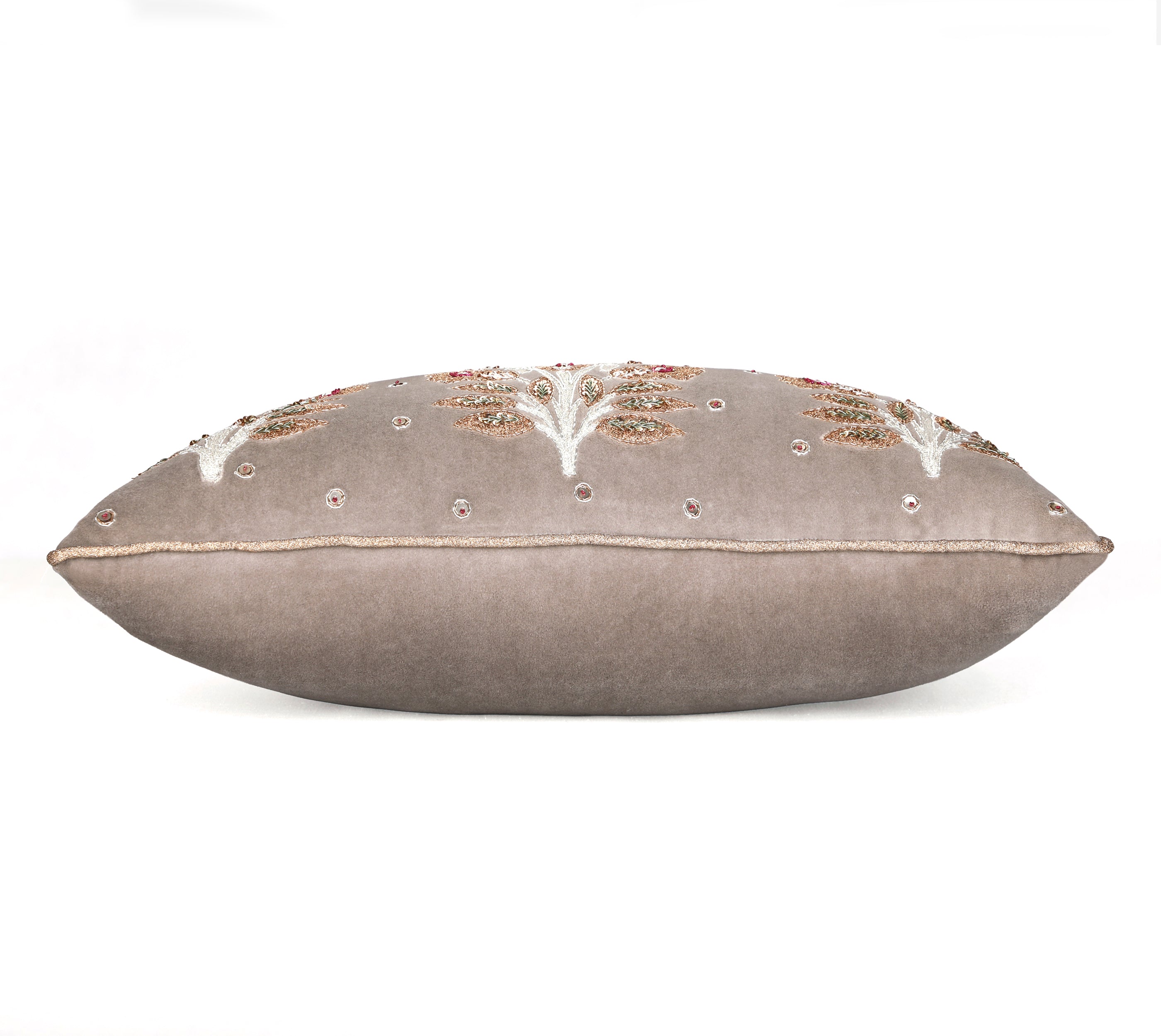 HERITAGE Grey Velvet Cushion Cover