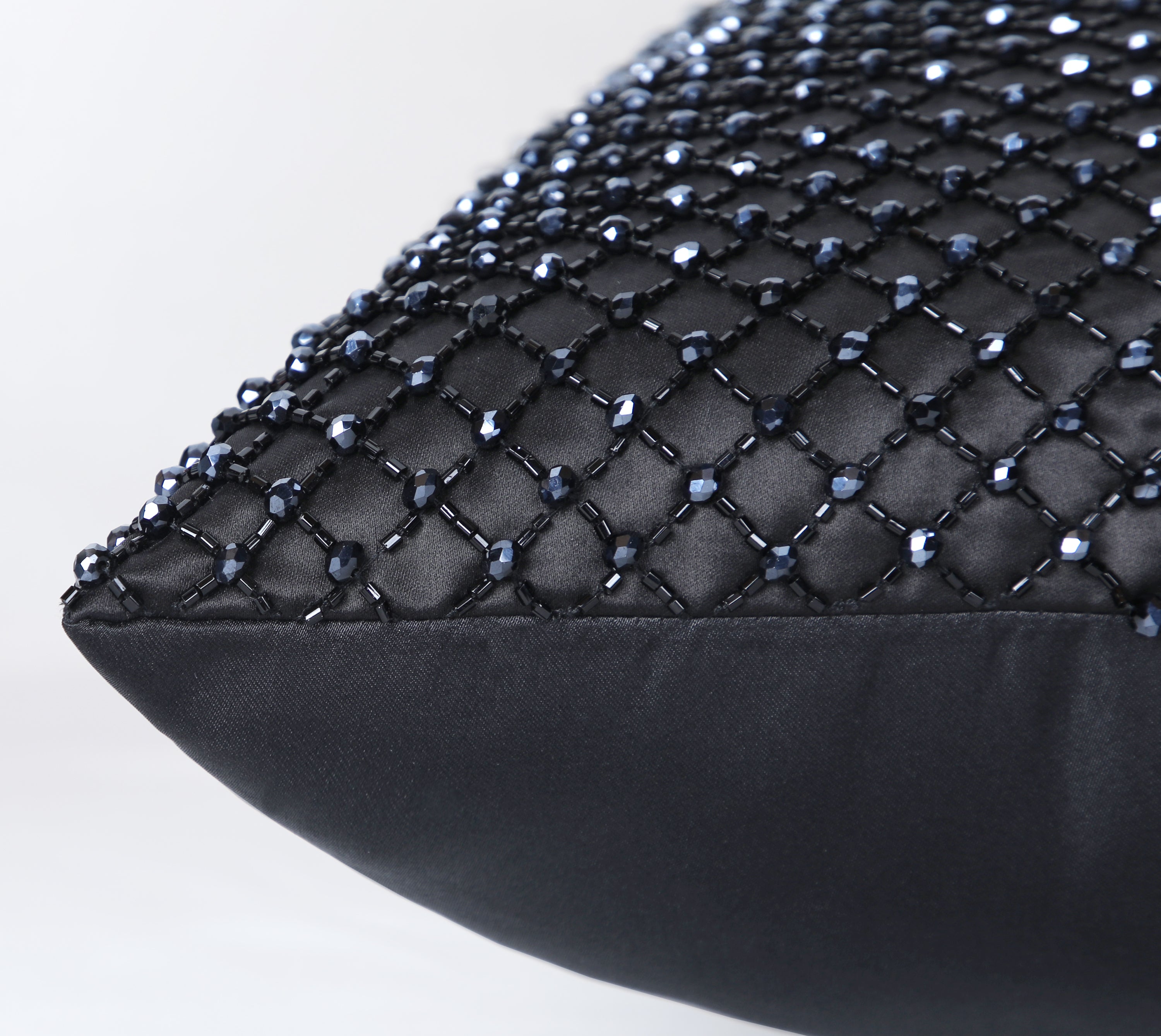 MIDAS Black Beaded Cushion Cover