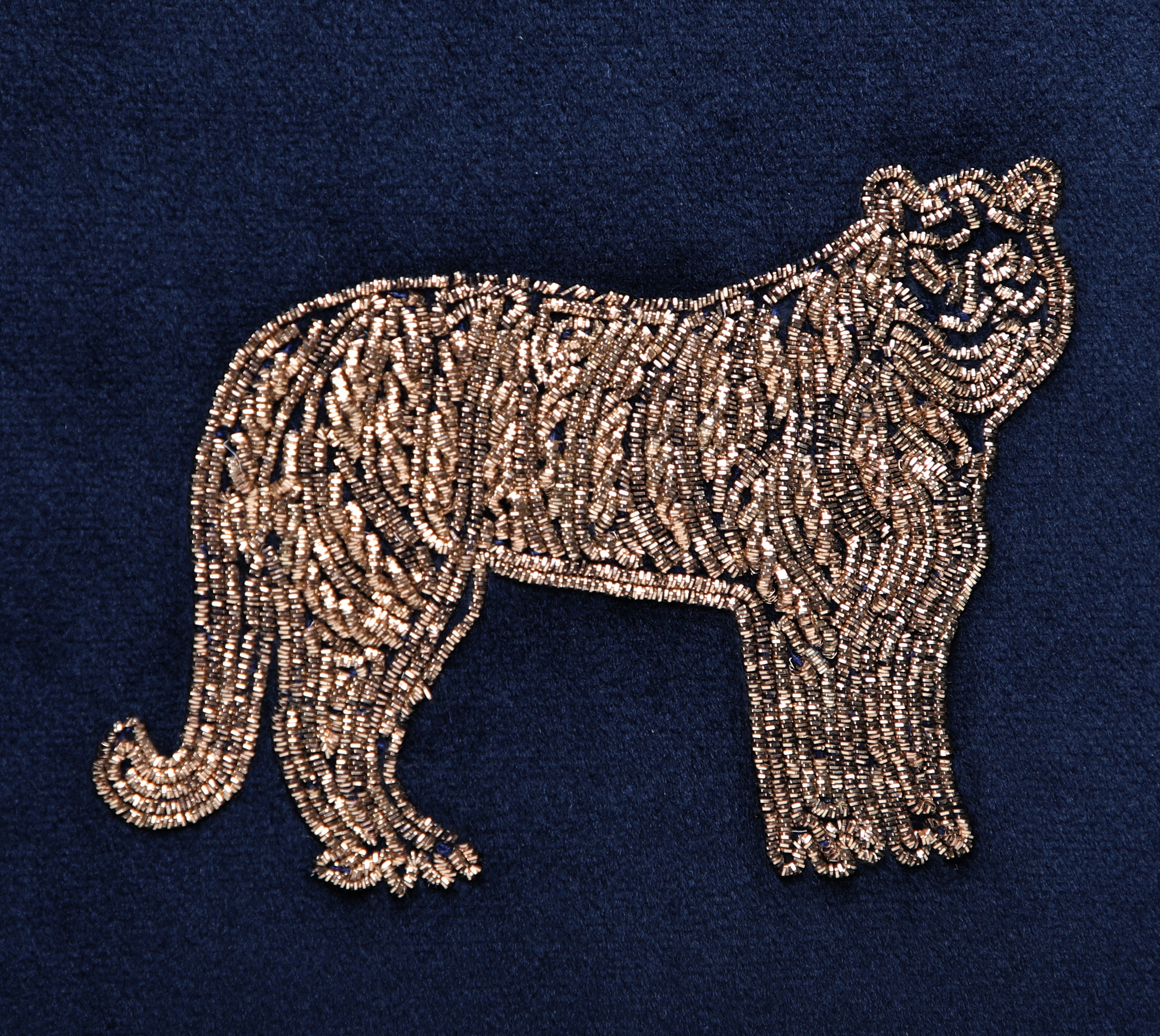 NARGIS Navy Blue Velvet Cushion Cover