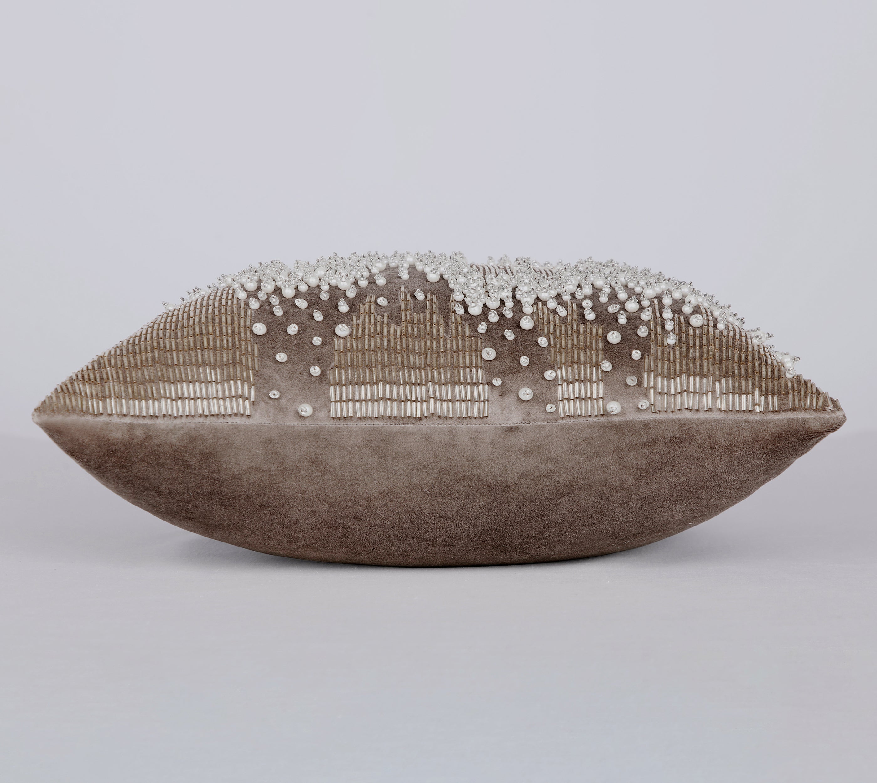 XENIA Taupe Velvet Cushion Cover