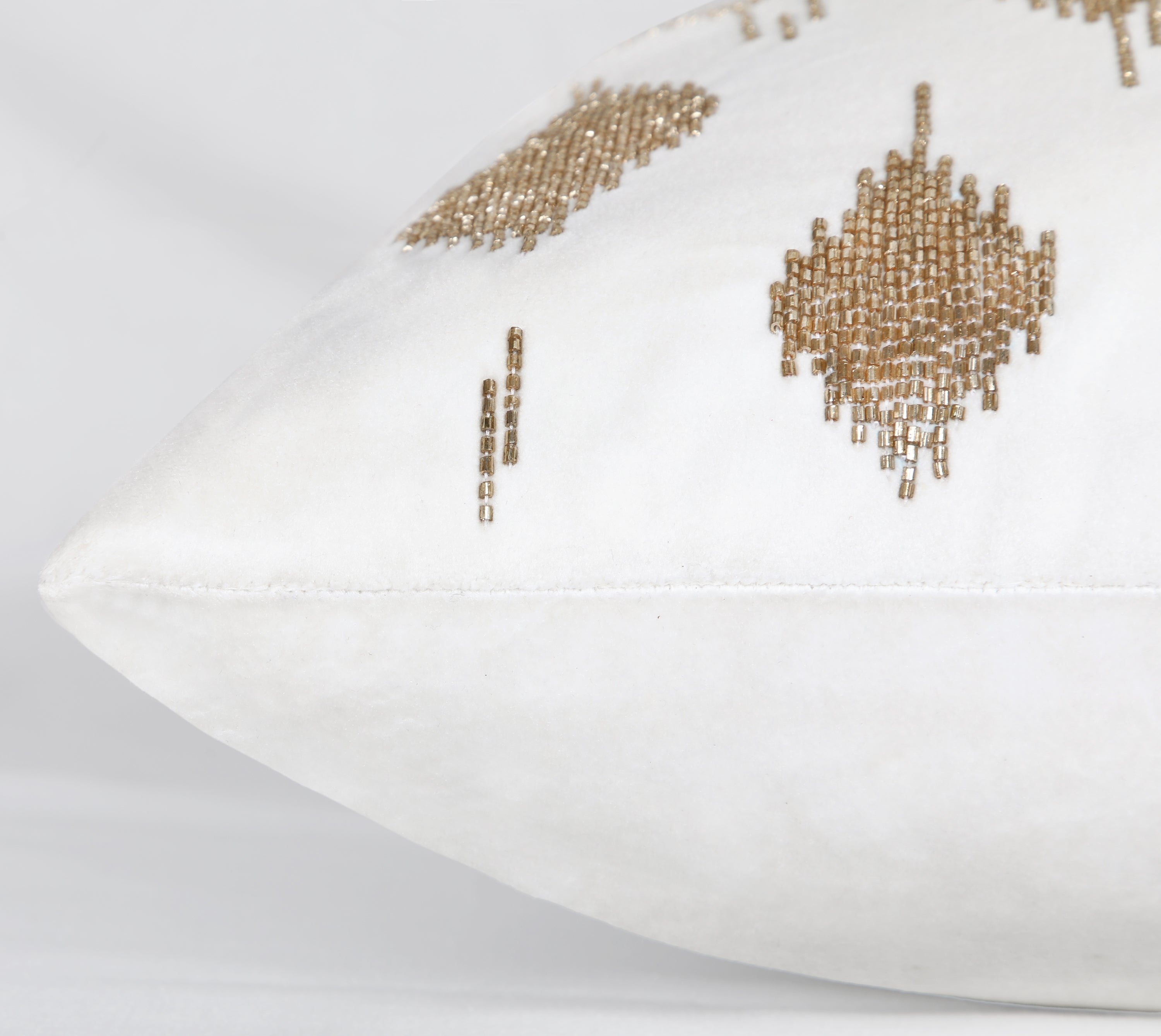 VEGA White Velvet Cushion Cover