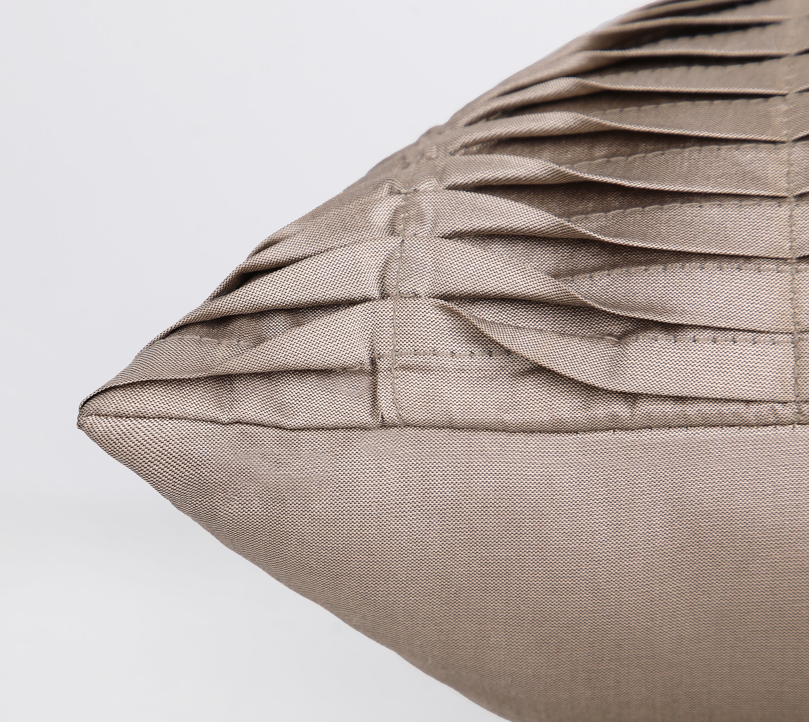 DIVOT Taupe Pleated Cushion Cover
