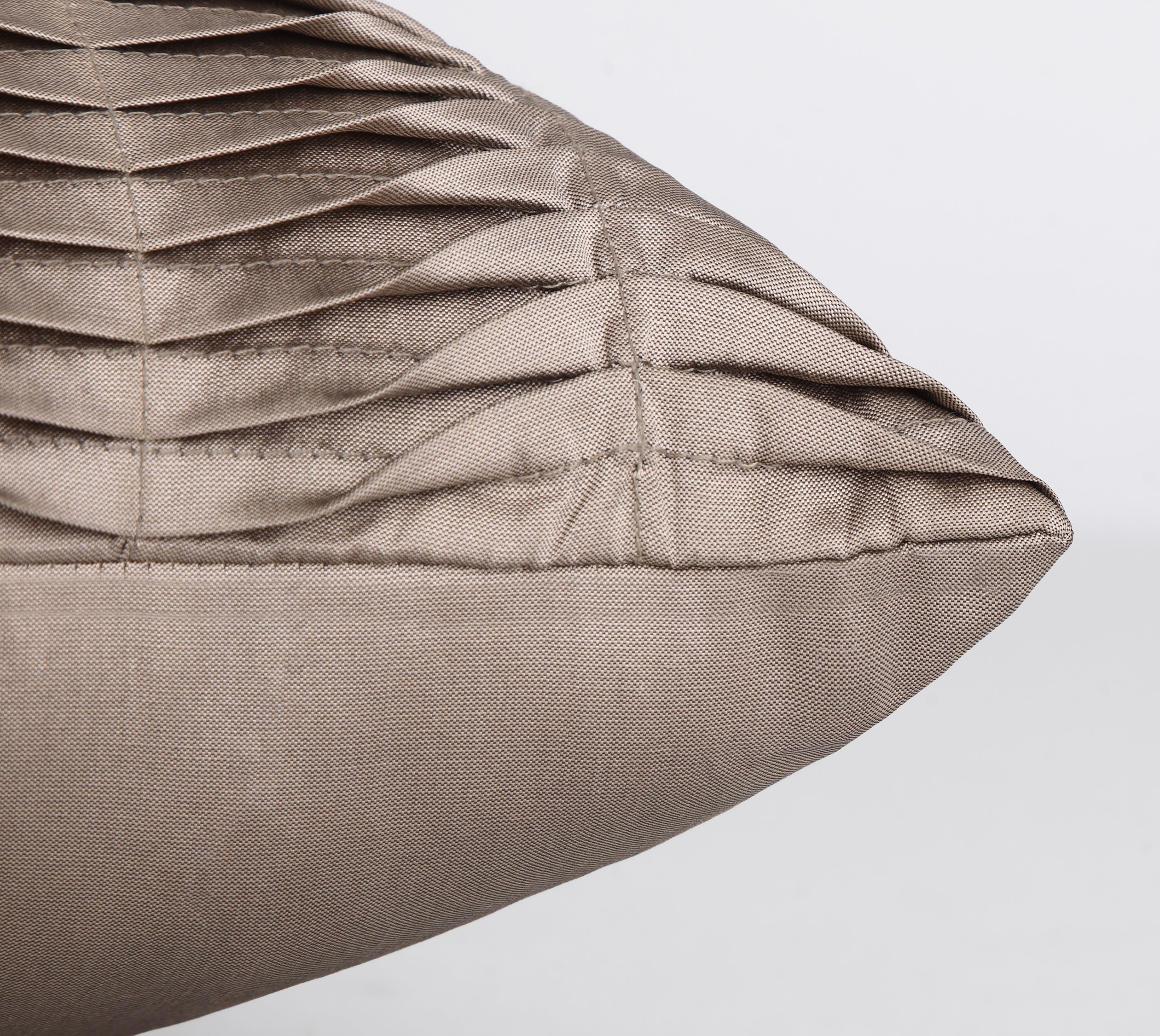 DIVOT Taupe Pleated Cushion Cover