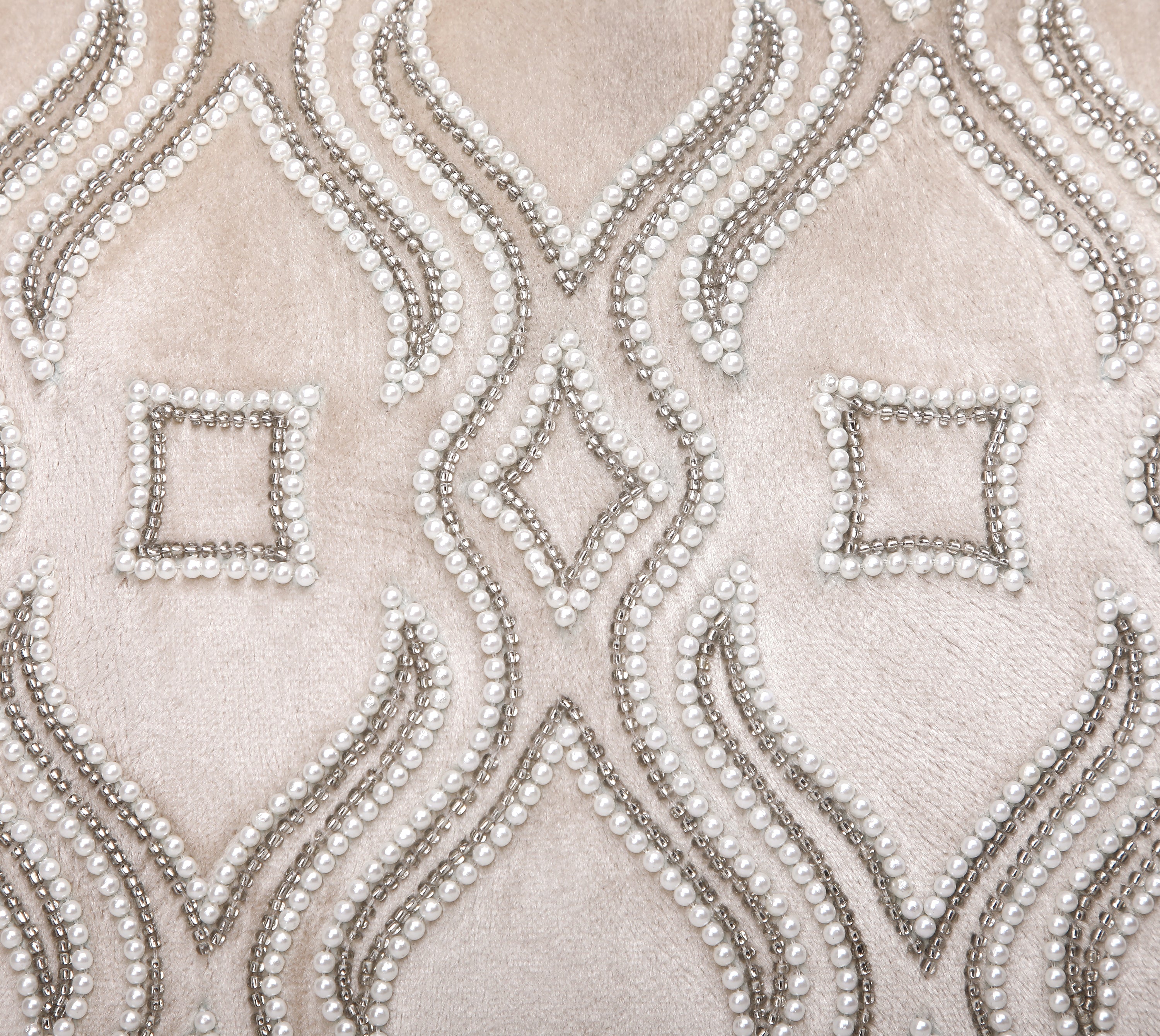 IRIS Ecru Velvet Cushion Cover